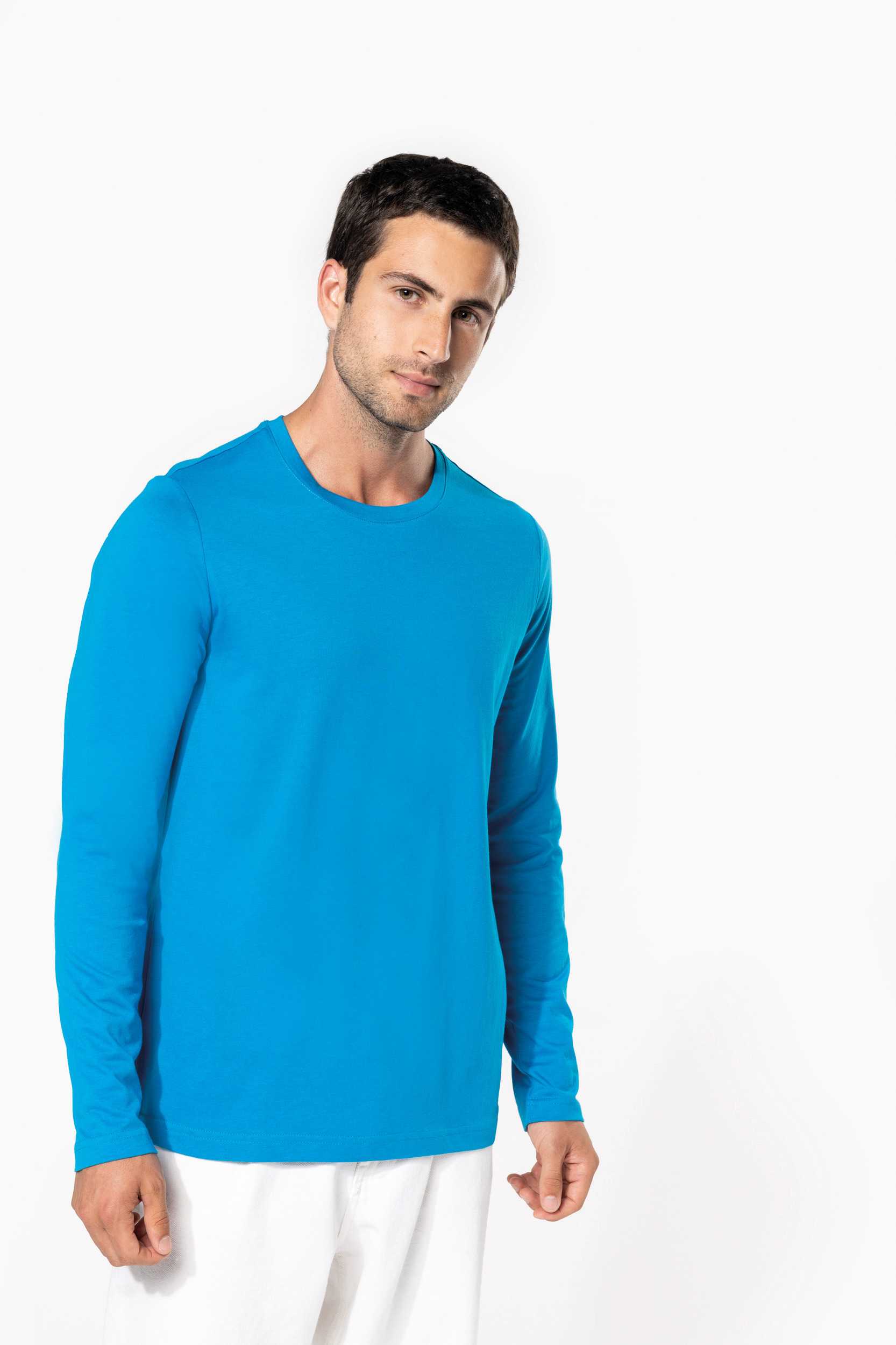  Kariban Camiseta de maga larga y cuello redondo hombre