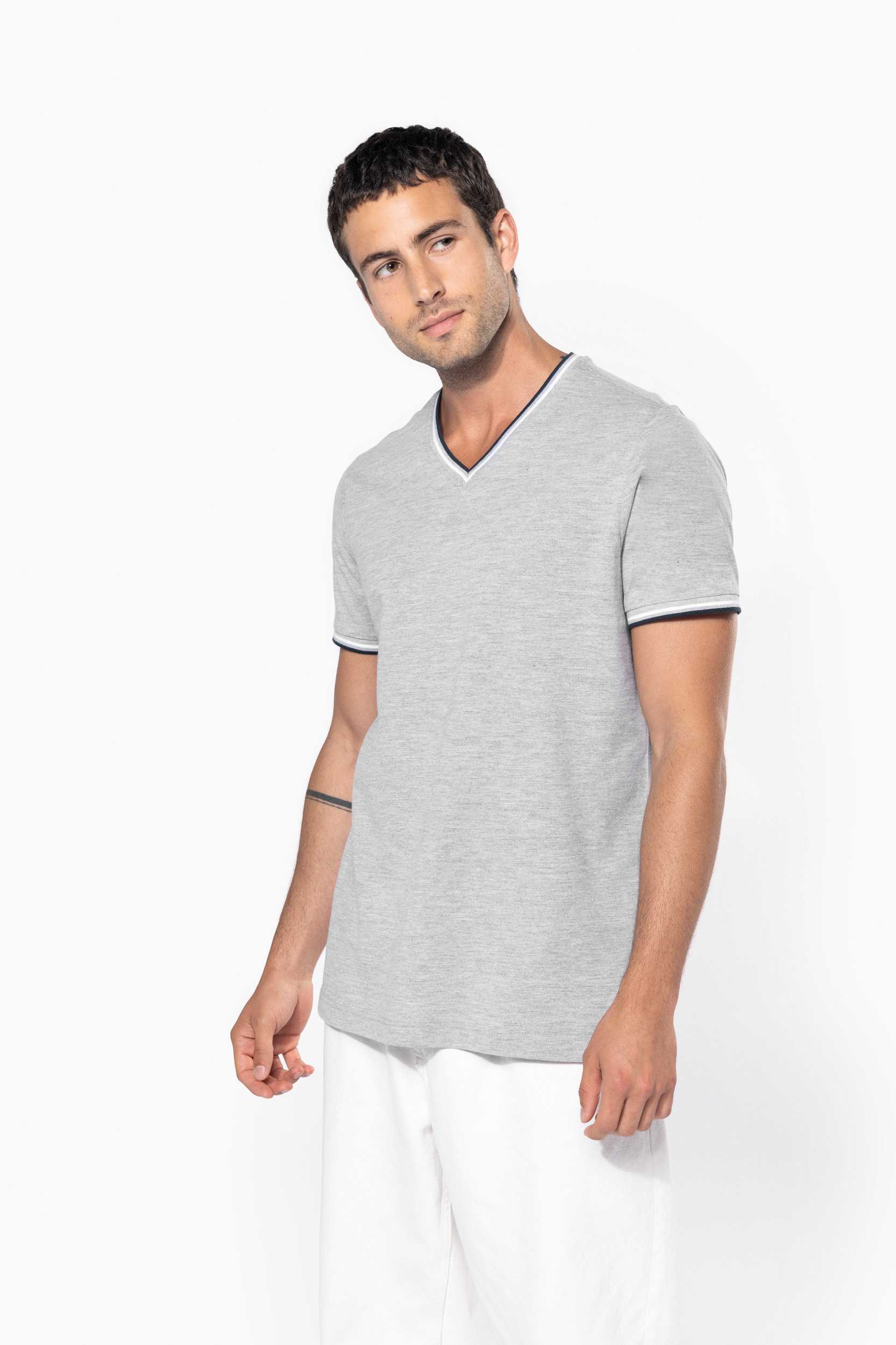  Kariban Camiseta de punto piqué con cuello de pico de hombre