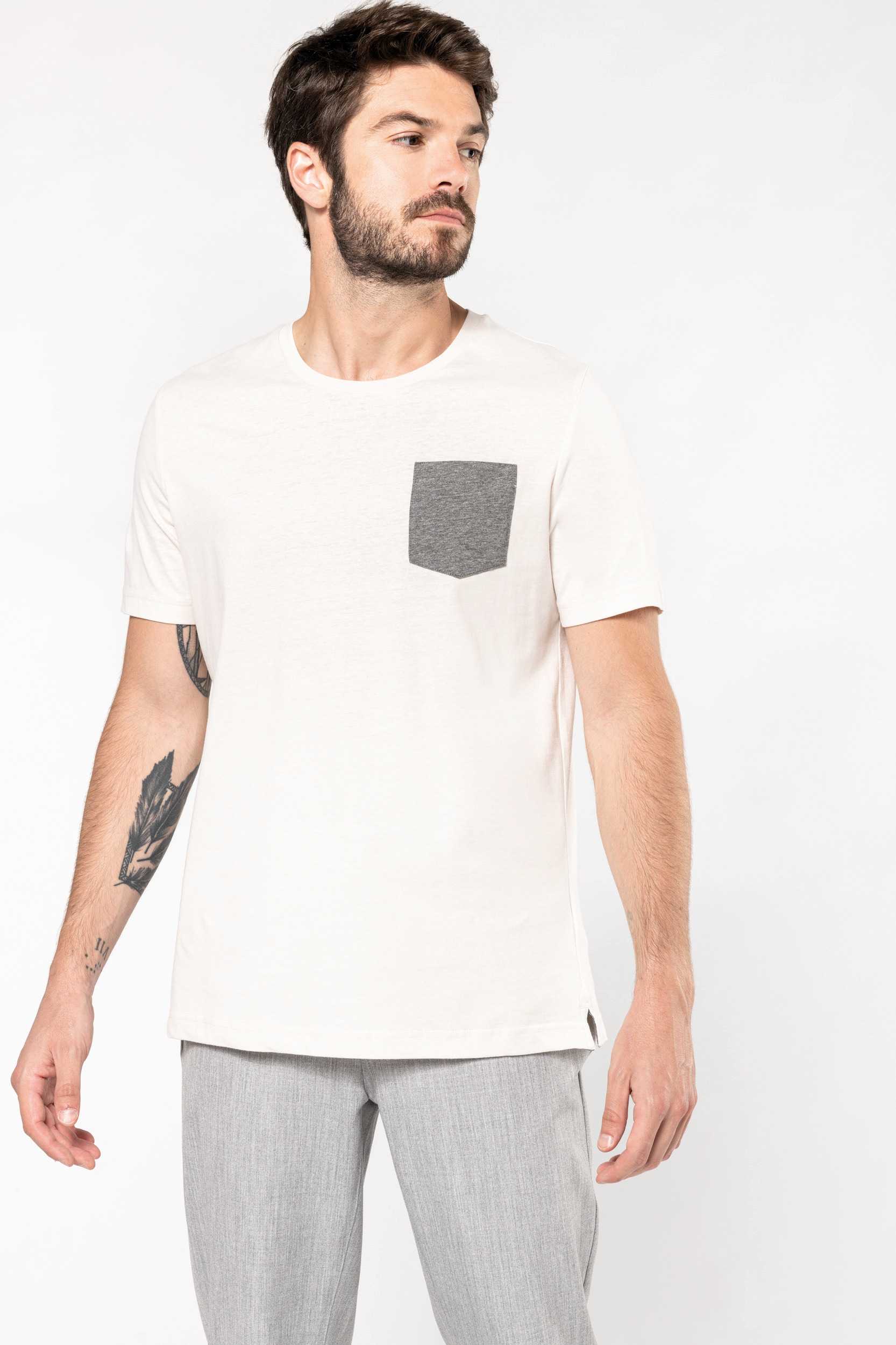  Kariban Camiseta algodón orgánico con bolsillo