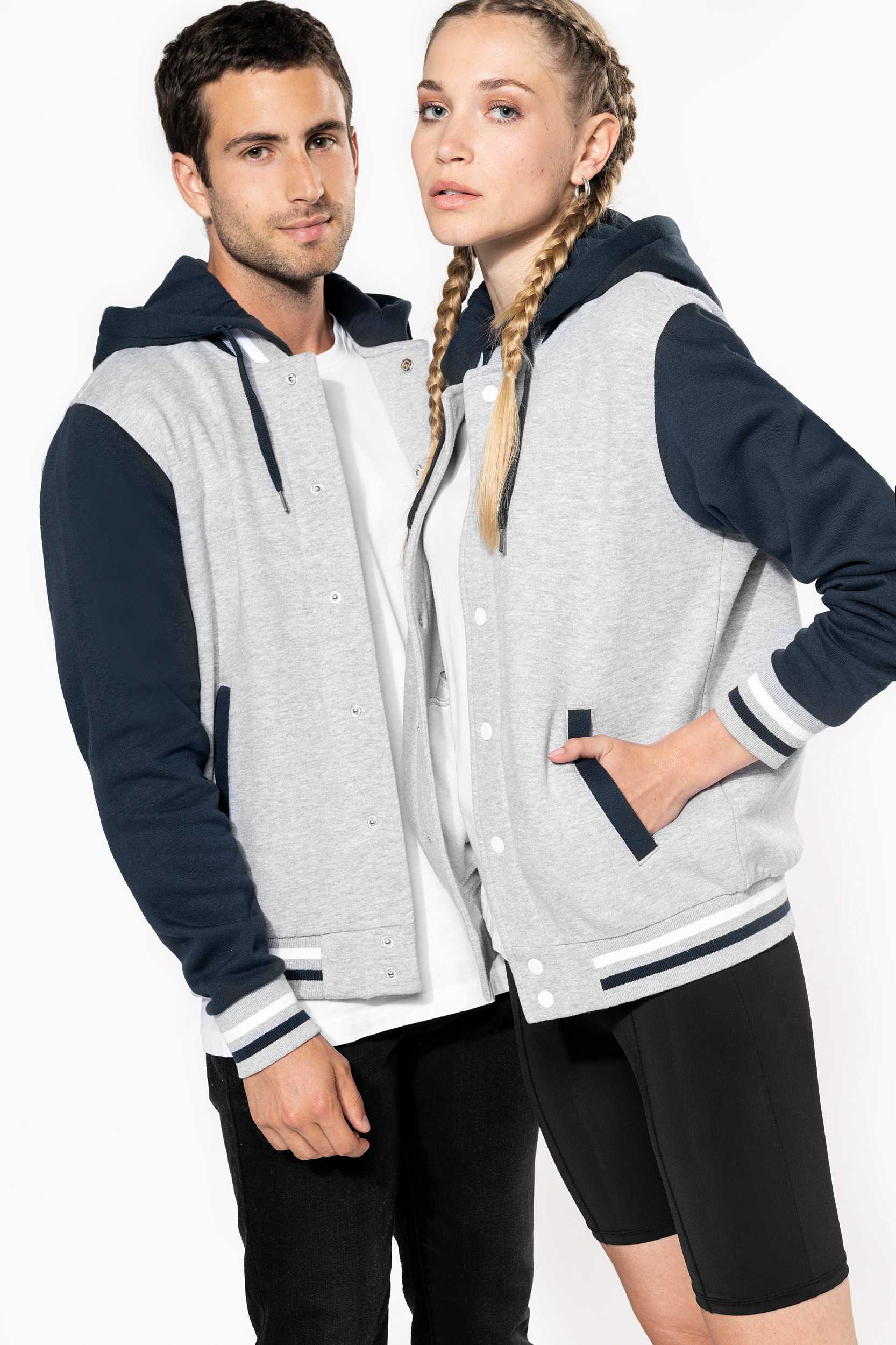  Kariban Cazadora Béisbolera con capucha unisex
