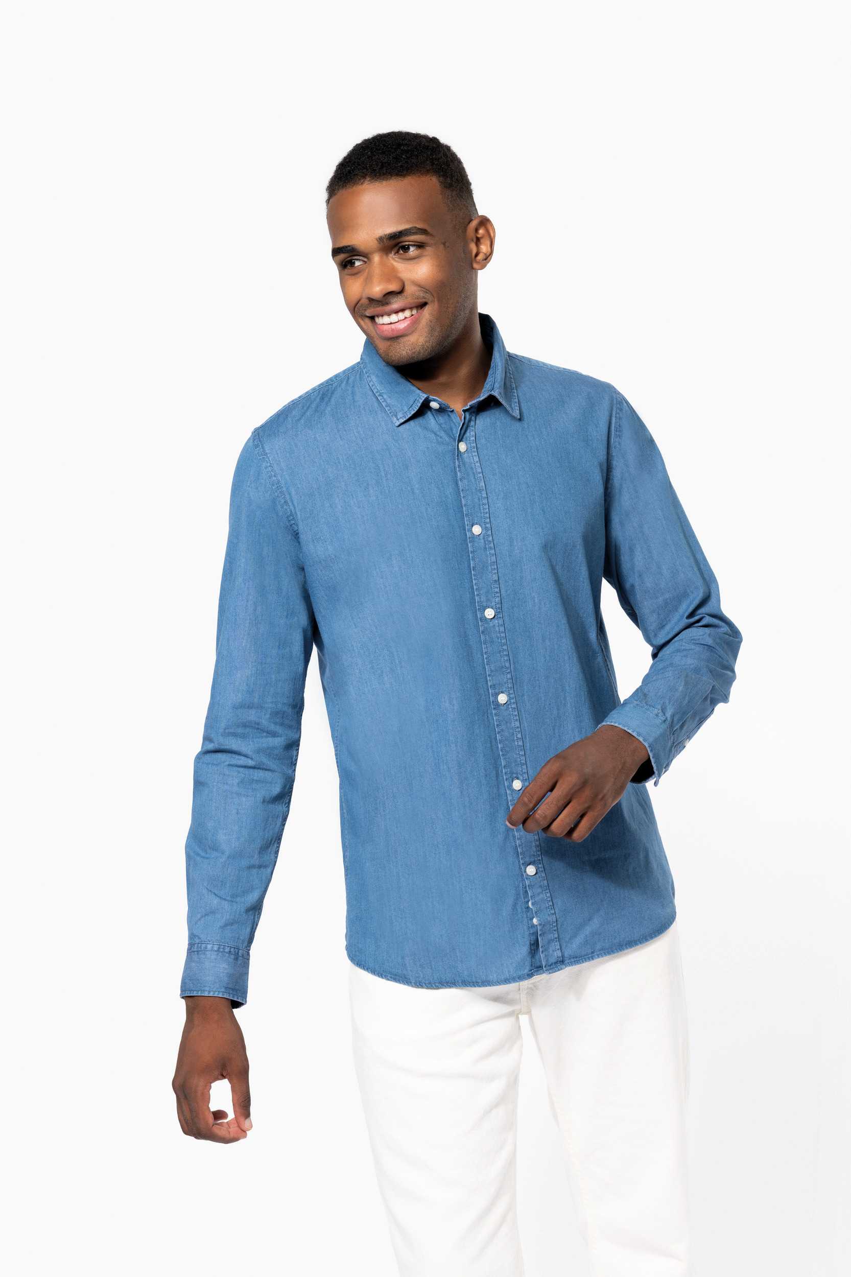  Kariban Camisa Denim hombre