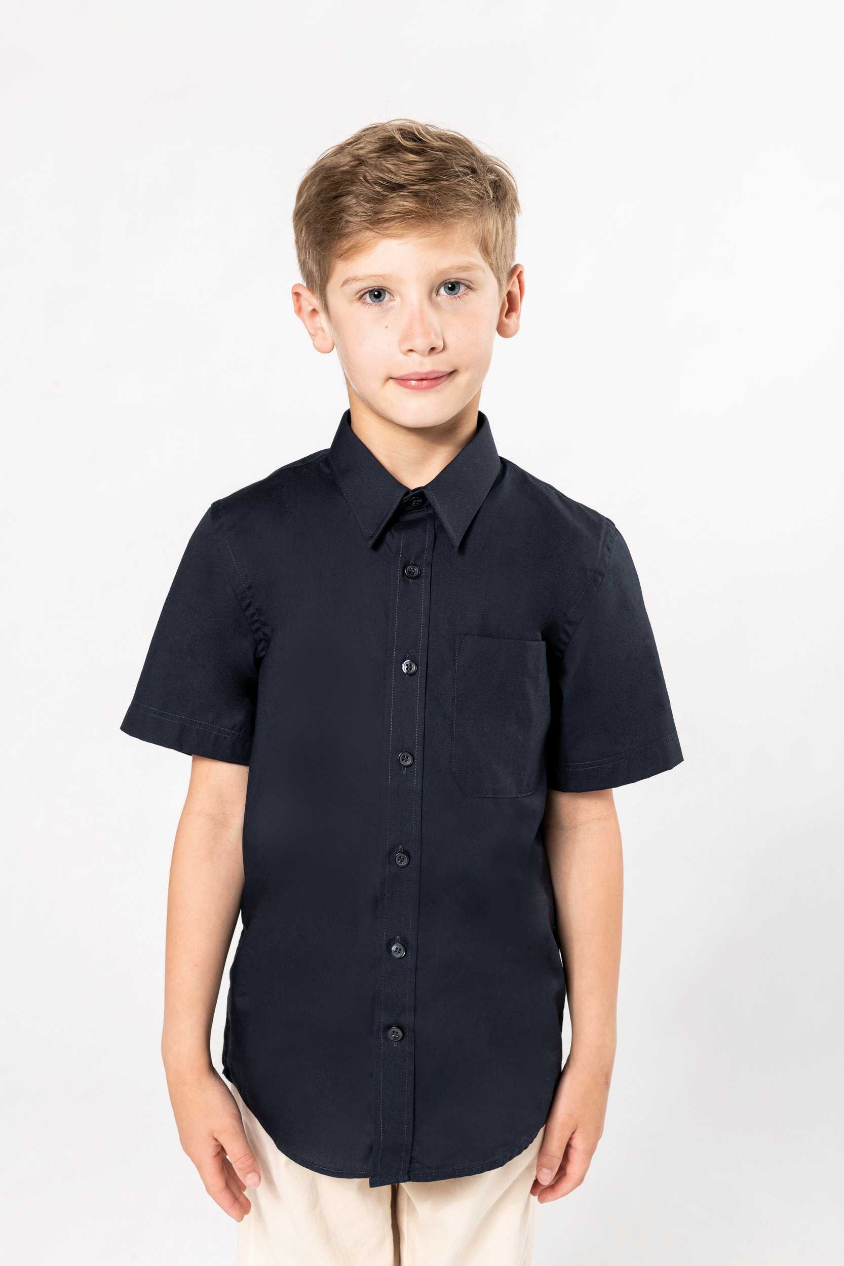  Kariban Camisa popelina manga corta niños