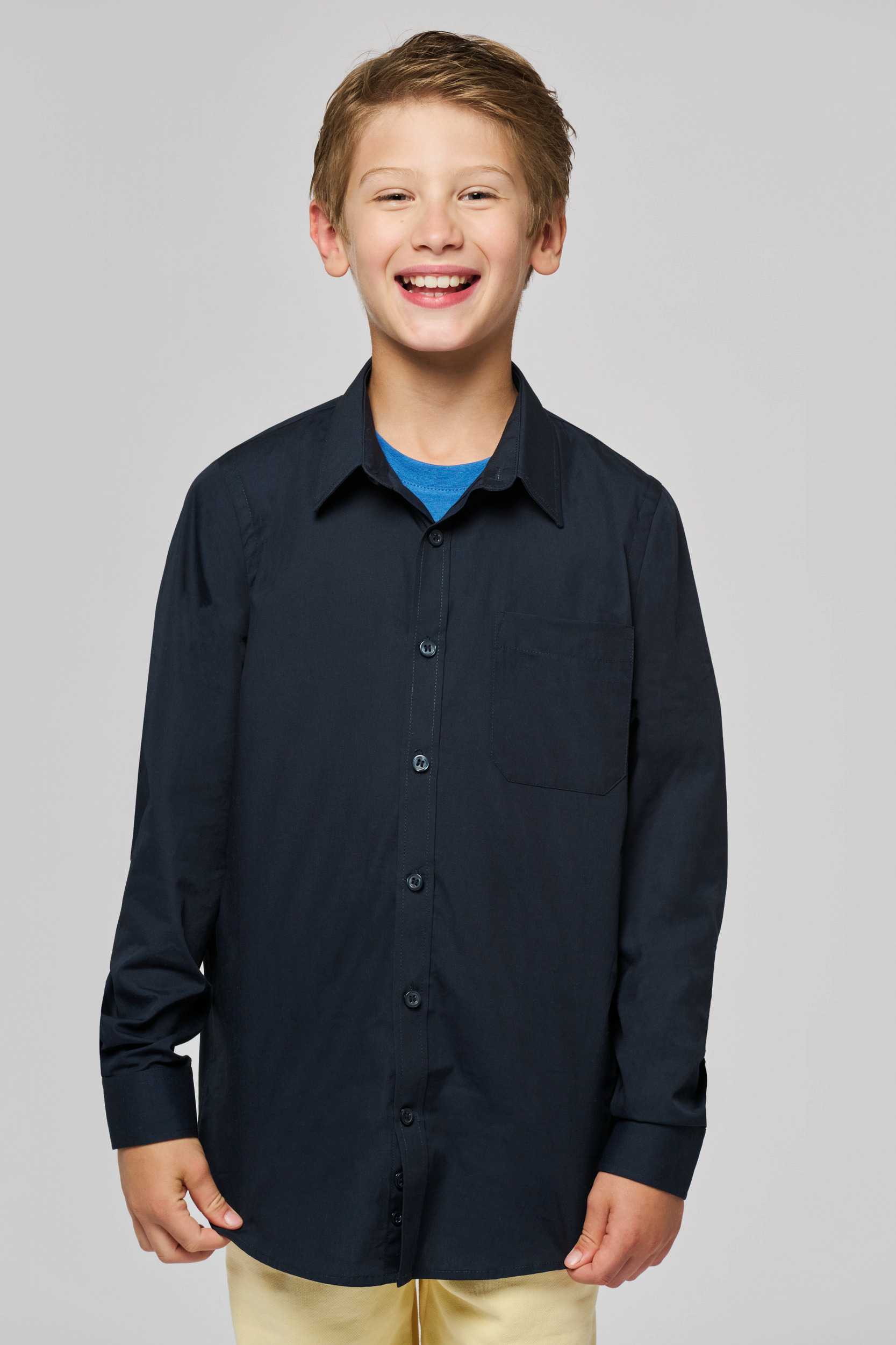  Kariban Camisa popelina manga larga niños