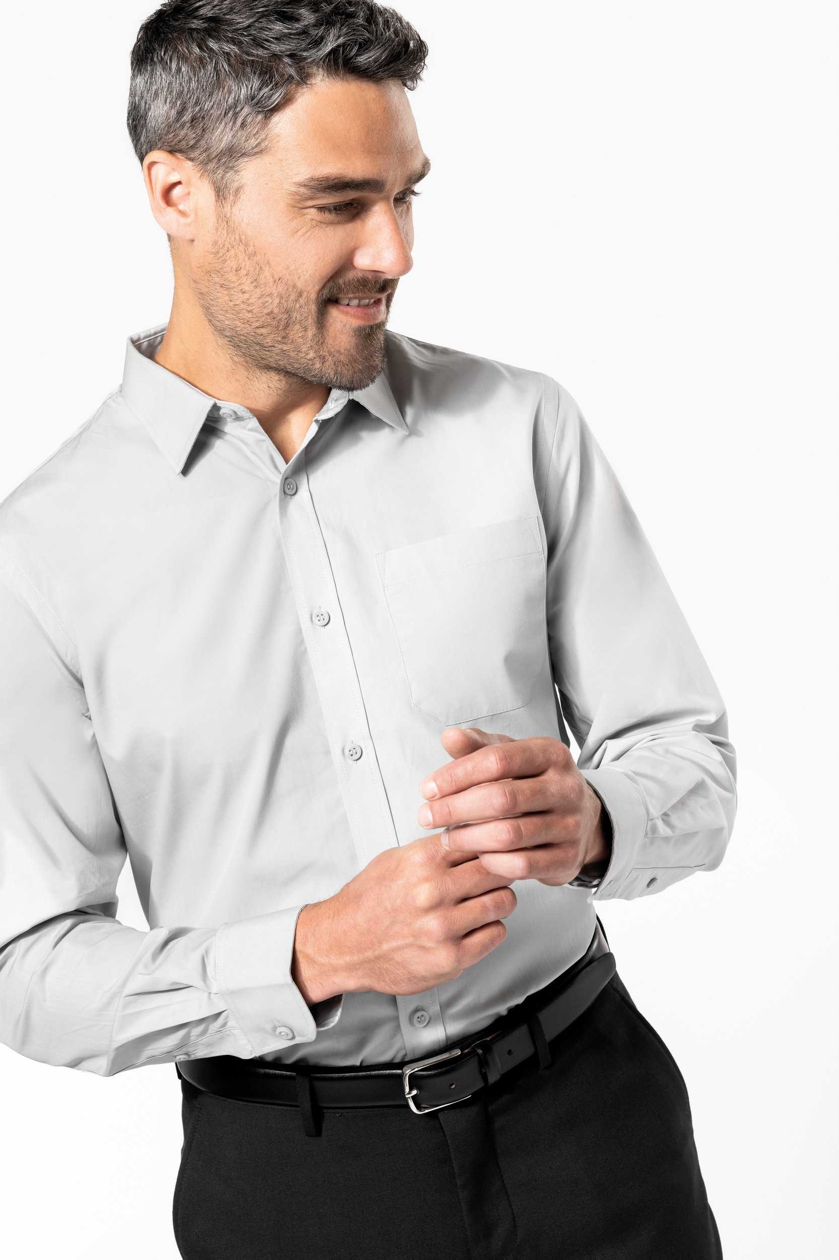  Kariban Camisa popelina manga larga hombre