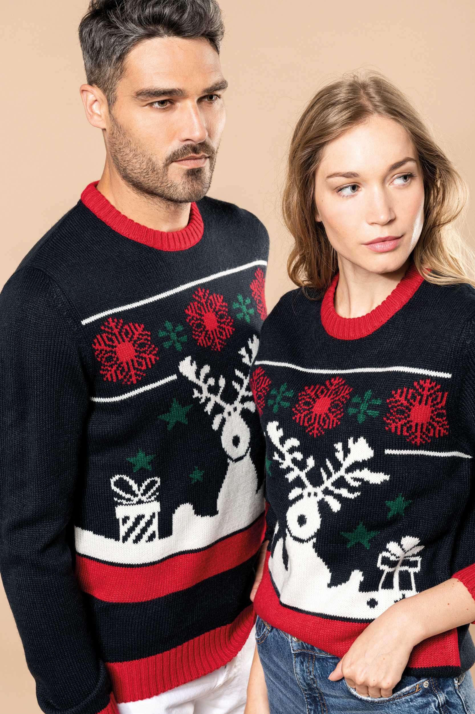  Kariban Jersey cuello redondo de Navidad unisex