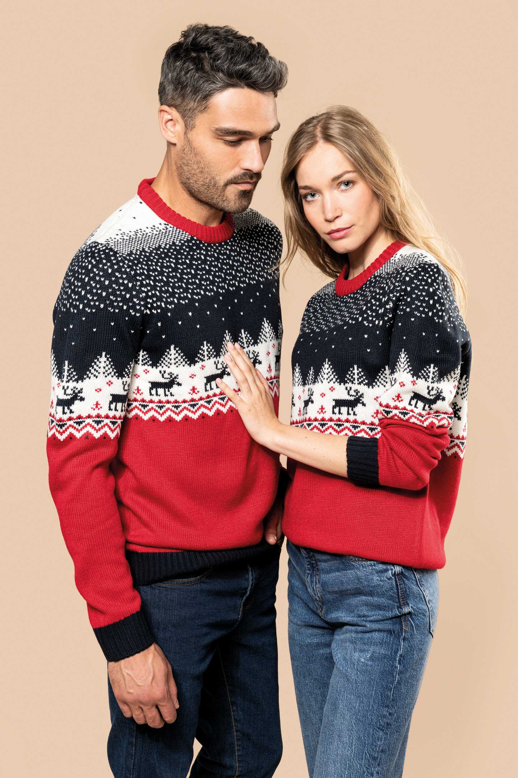  Kariban Jersey cuello redondo de Navidad unisex