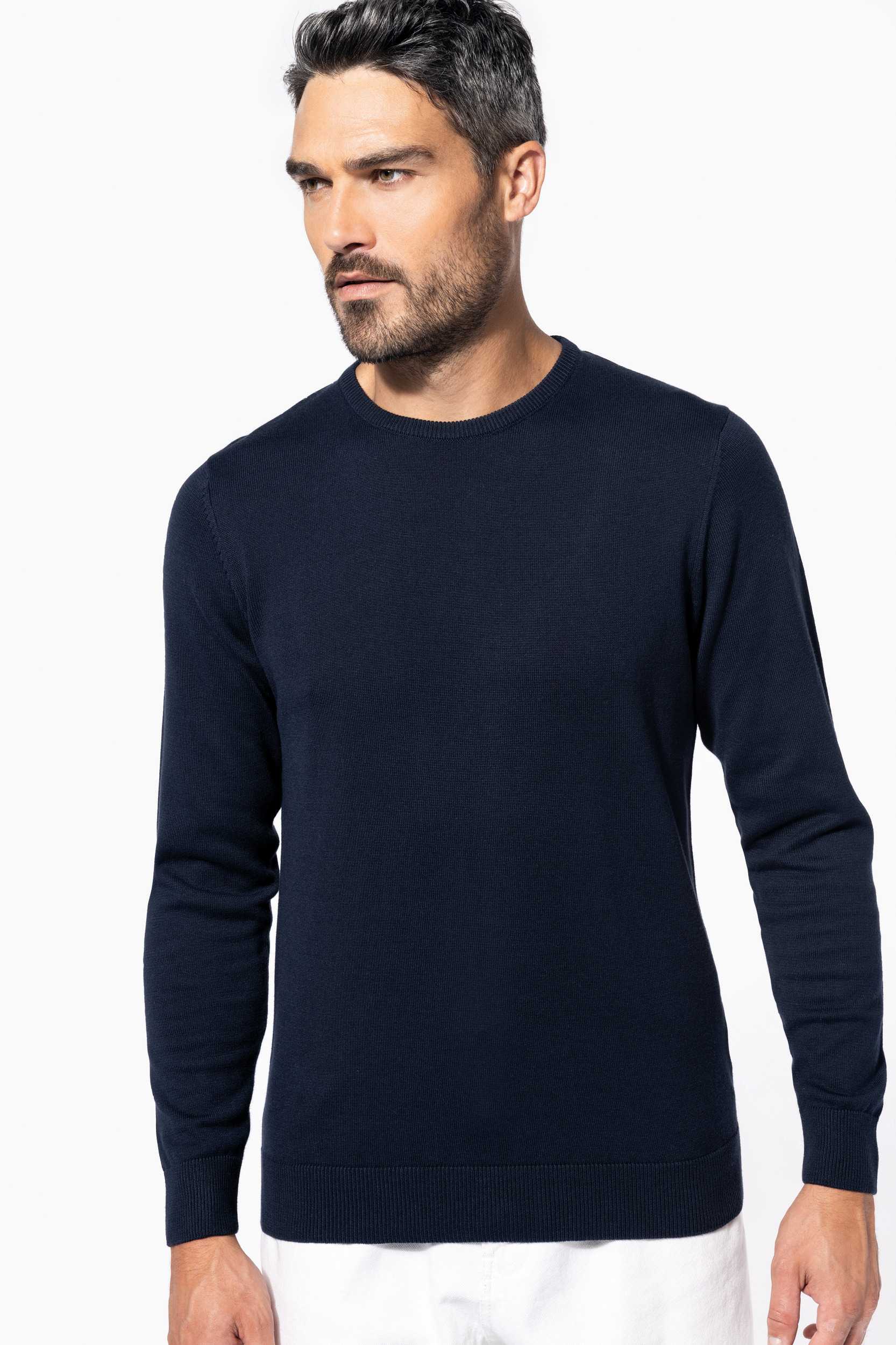  Kariban Jersey cuello redondo manga larga hombre