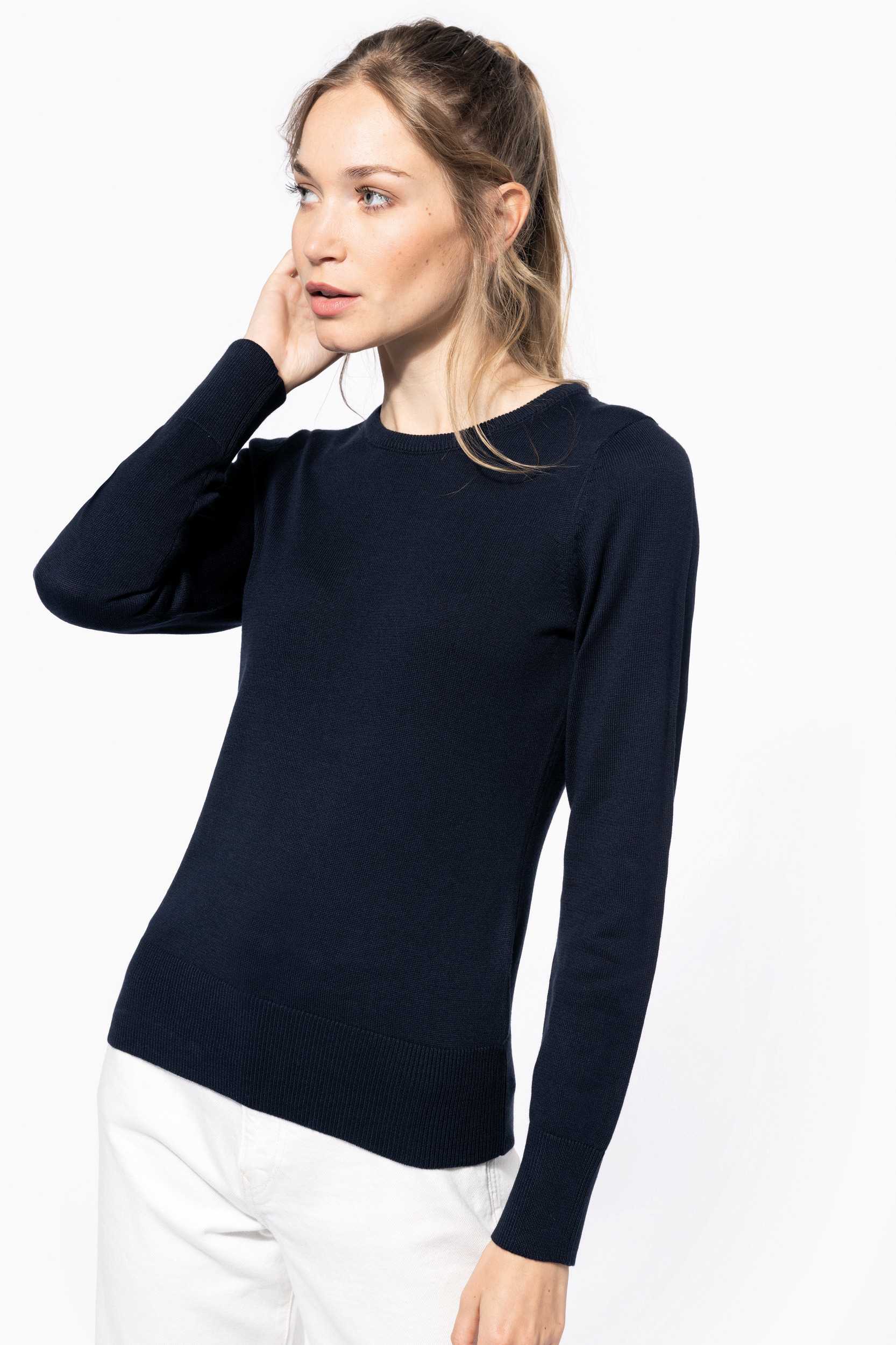 Kariban Jersey cuello redondo manga larga mujer