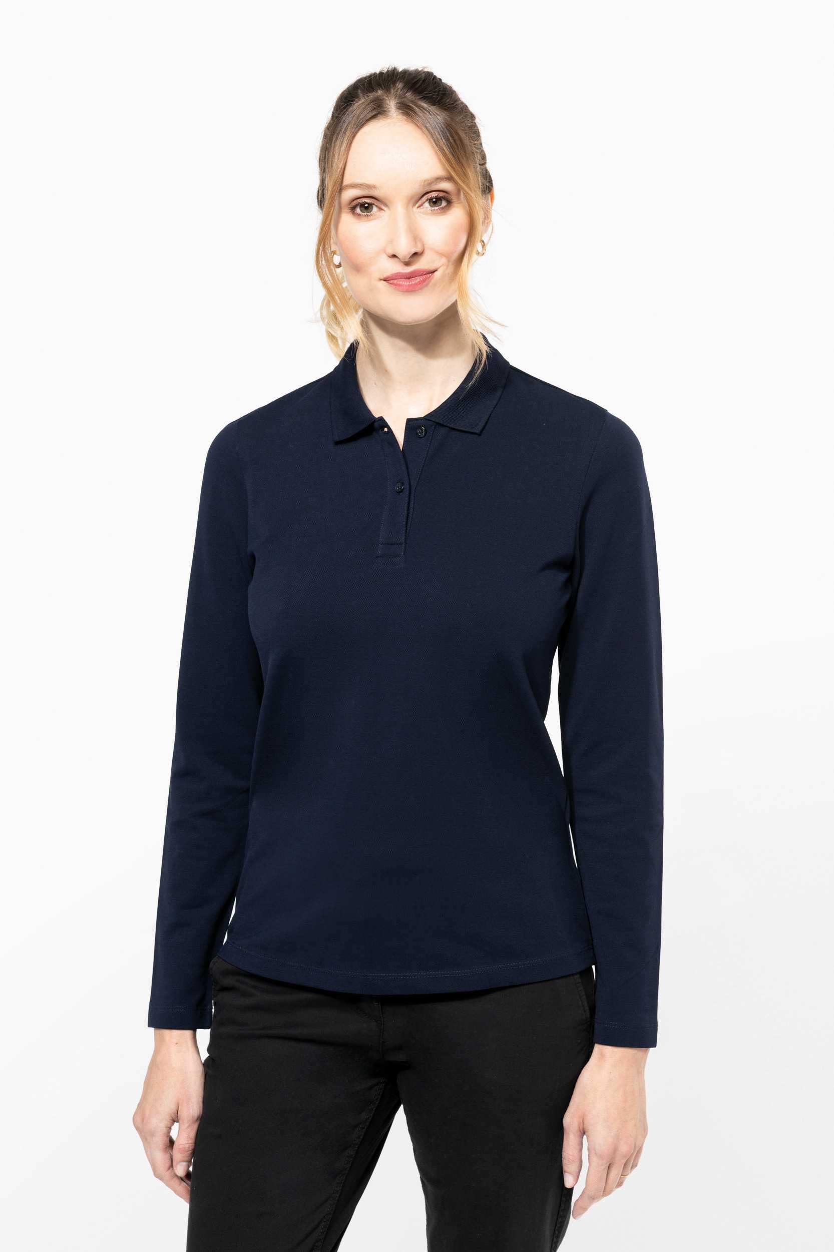  Kariban Premium Polo Supima® manga larga mujer