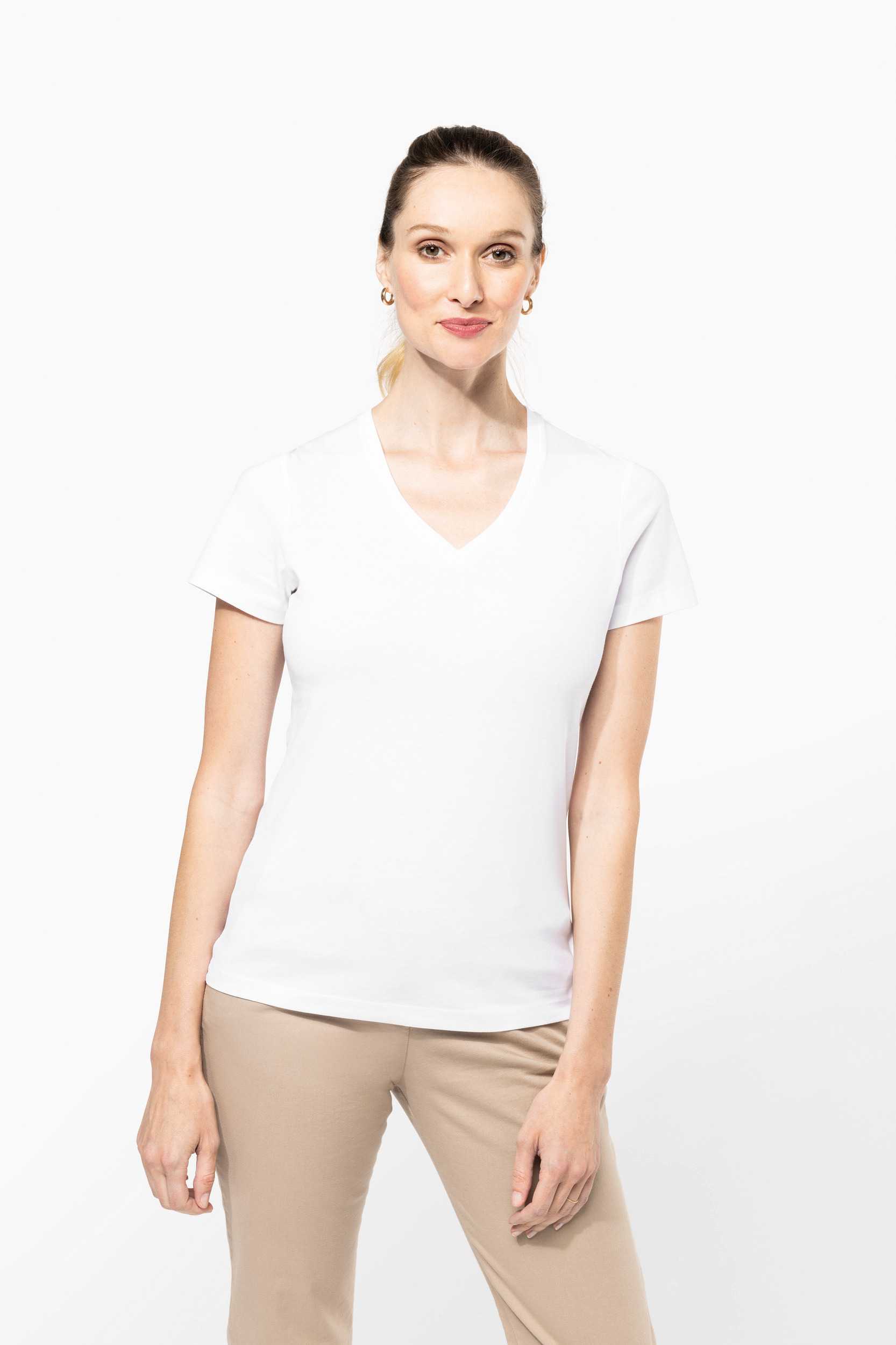  Kariban Premium Camiseta Supima® cuello de pico manga corta mujer