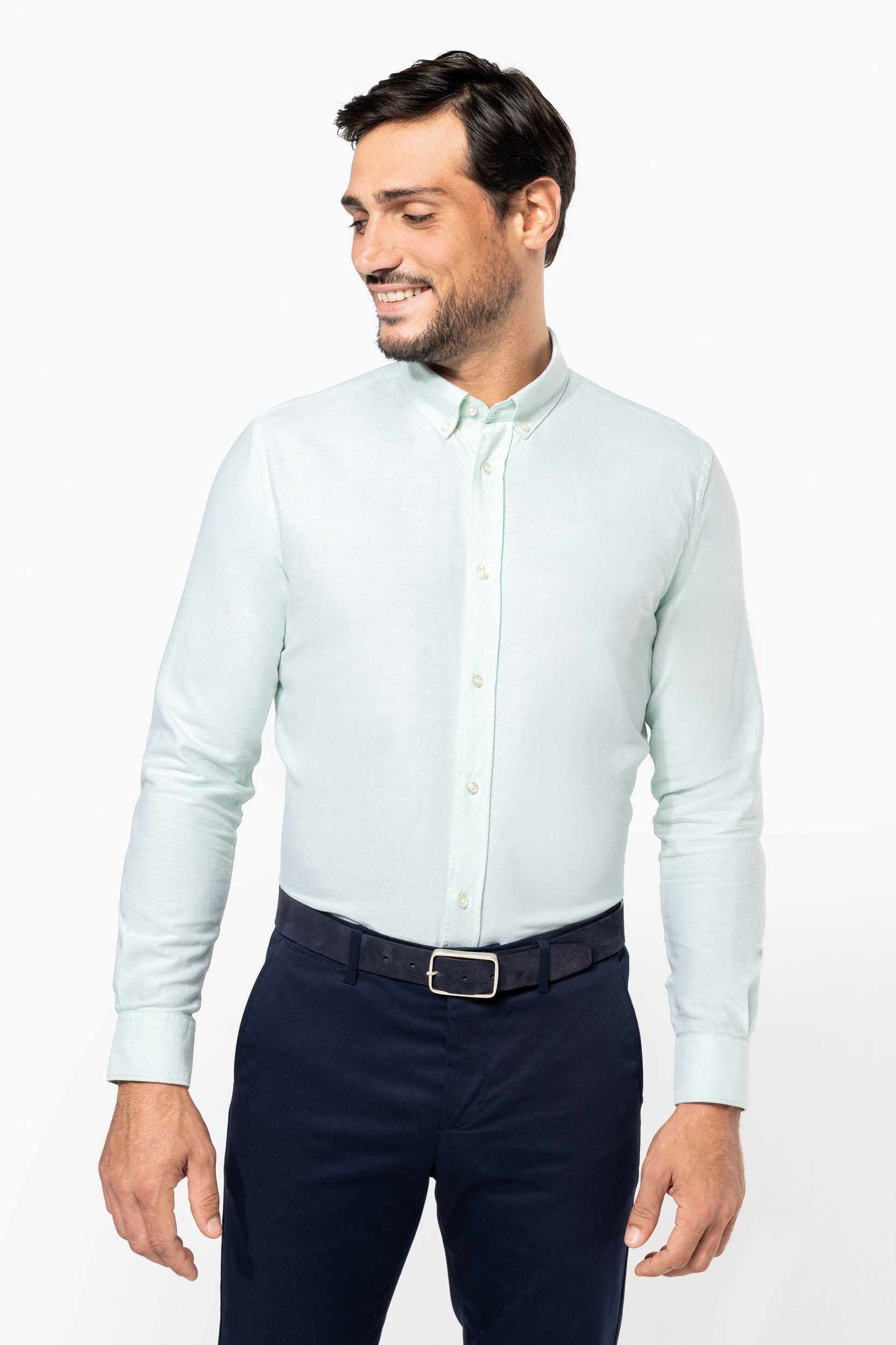  Kariban Premium Camisa Oxford manga larga hombre