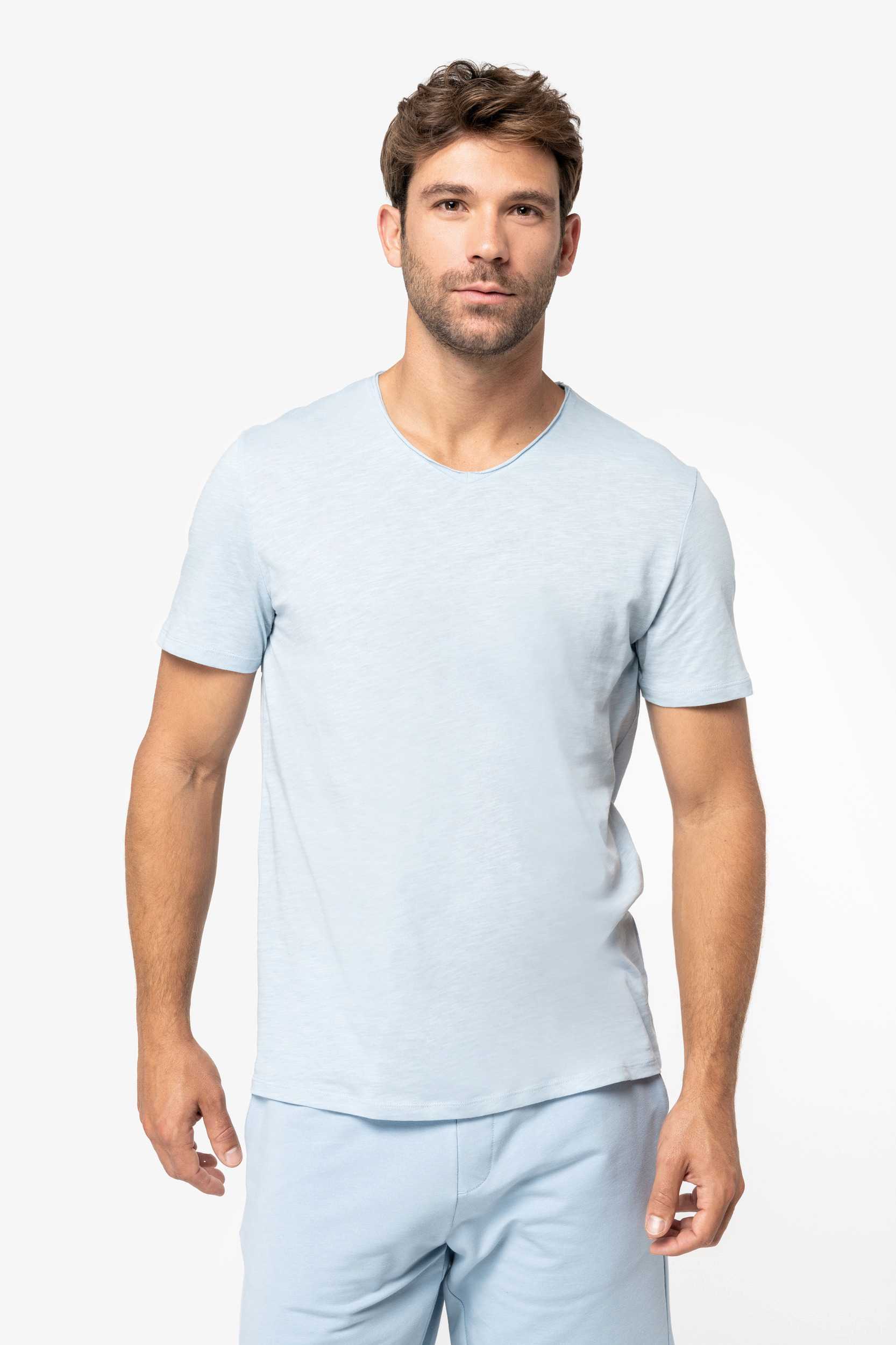  Native Spirit Camiseta ecorresponsable slub con bordes sin rematar hombre