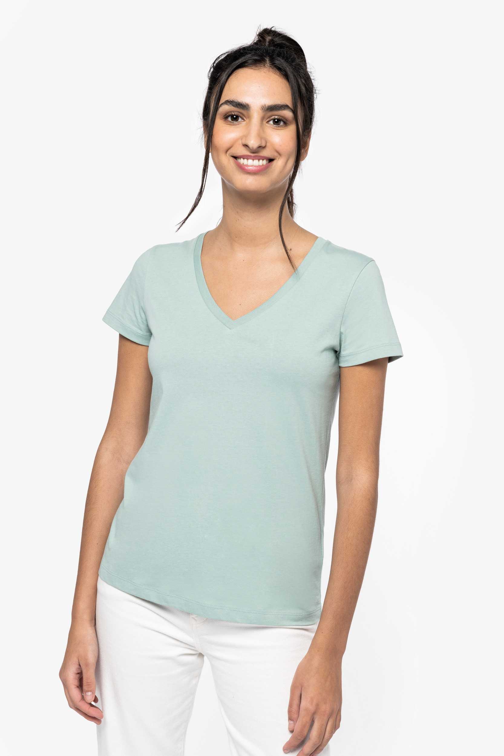  Native Spirit Camiseta ecorresponsable cuello de pico mujer