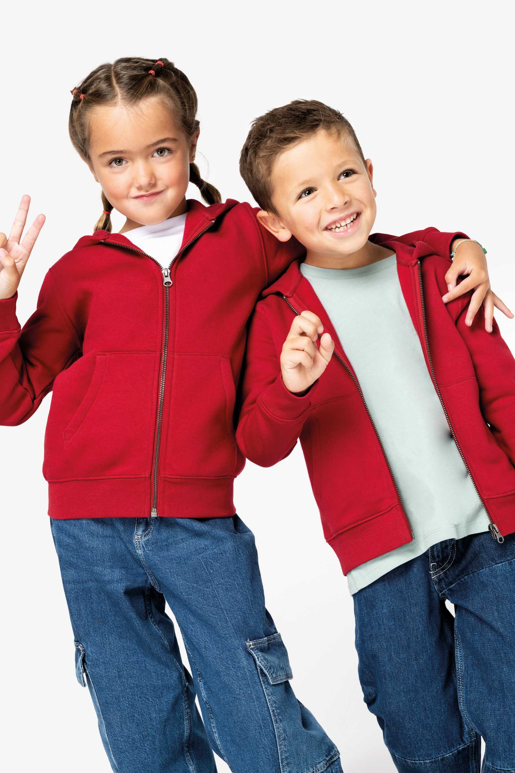  Native Spirit Sudadera ecorresponsable con capucha y cremallera infantil
