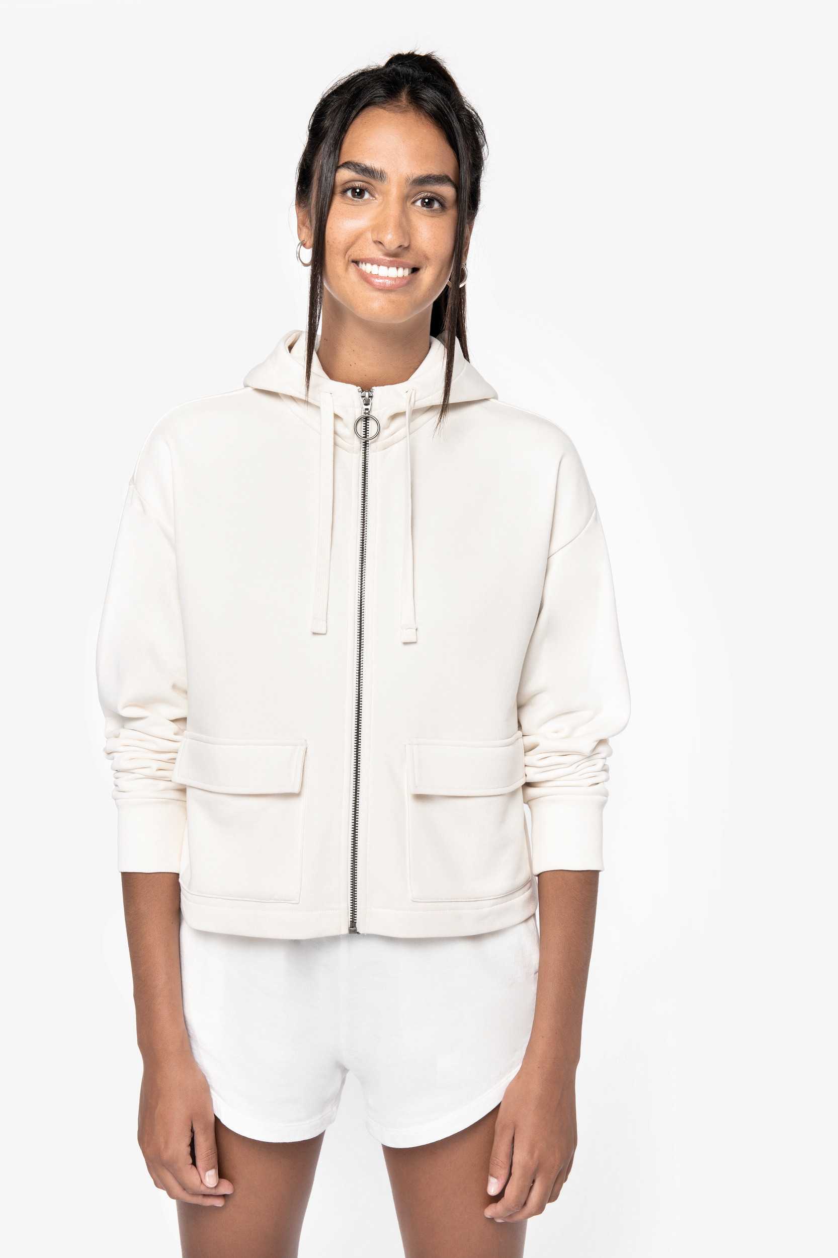  Native Spirit Sudadera ecorresponsable con cremallera y capucha French Terry mujer