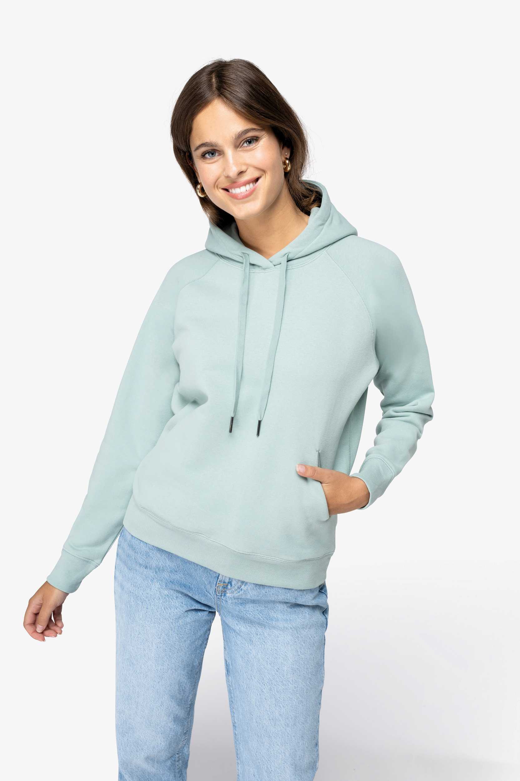  Native Spirit Sudadera ecorresponsable con capucha y mangas raglán mujer