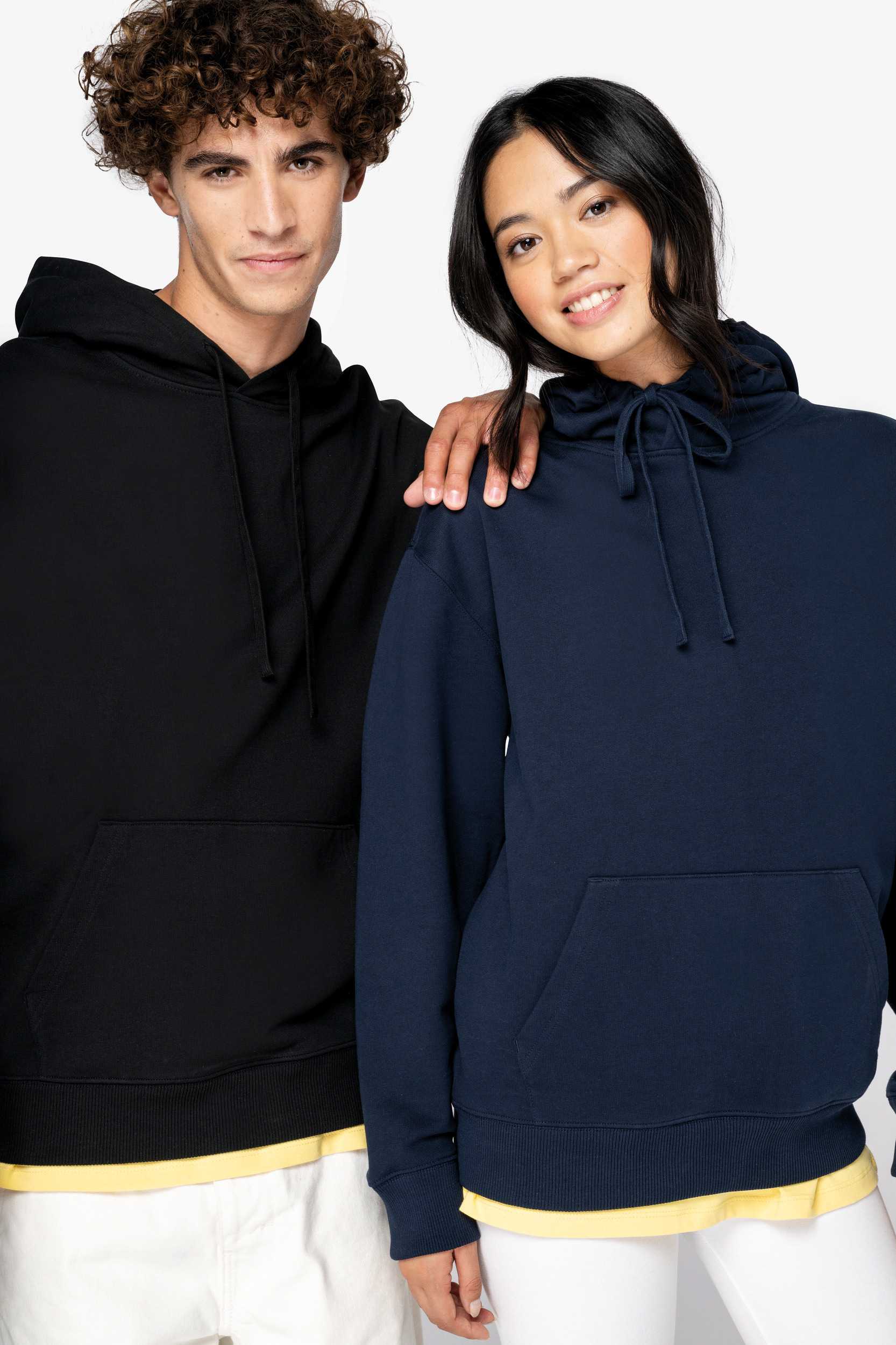  Native Spirit Sudadera ecorresponsable con capucha y hombros caídos French Terry unisex