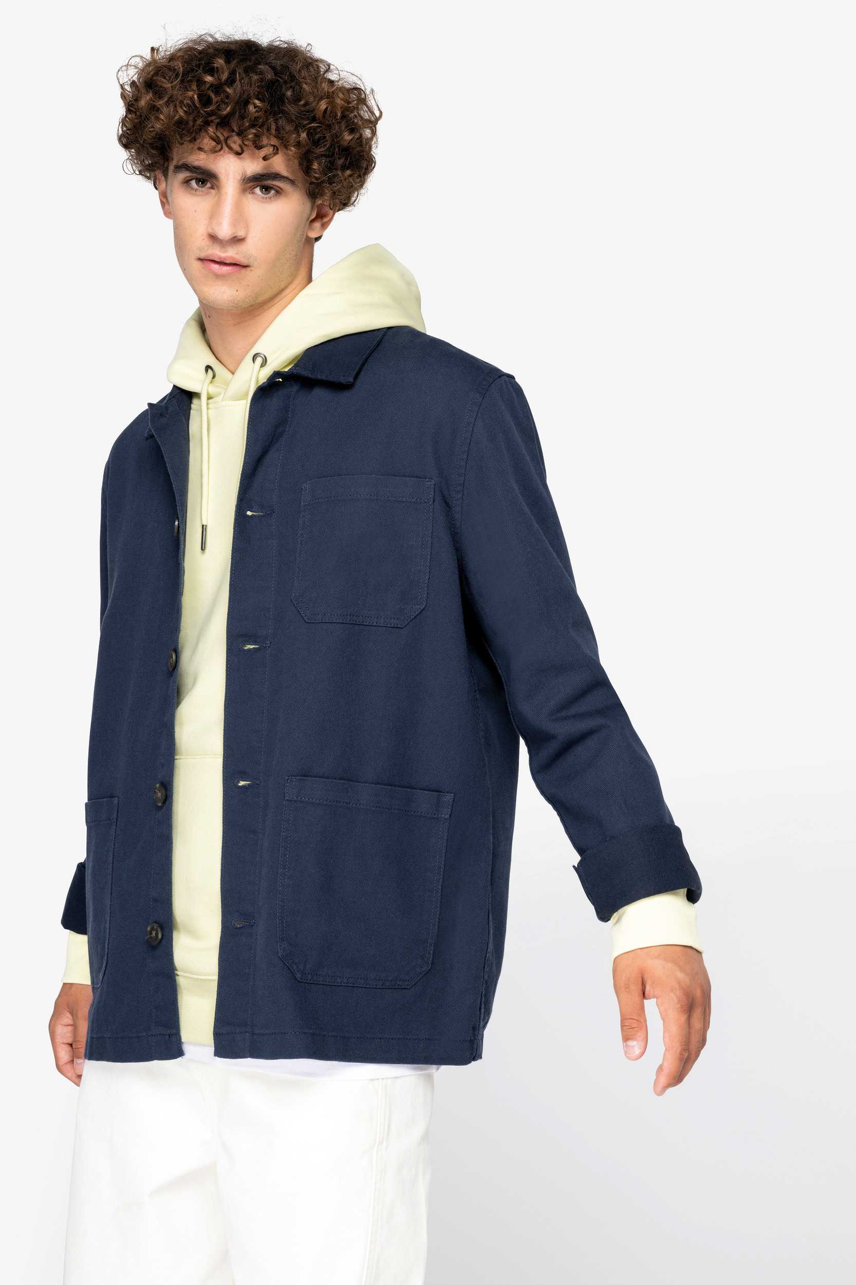 Chaqueta de trabajo ecorresponsable efecto lavado hombre