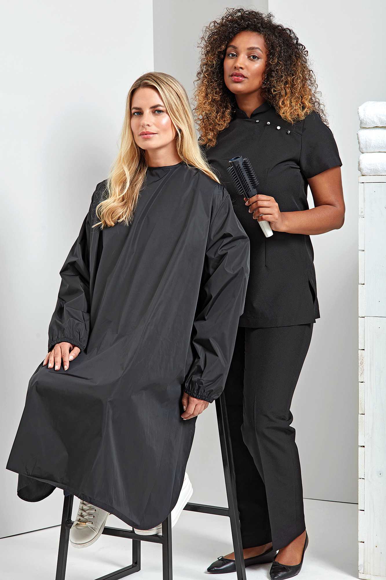 Bata/capa impermeable peluquería manga larga
