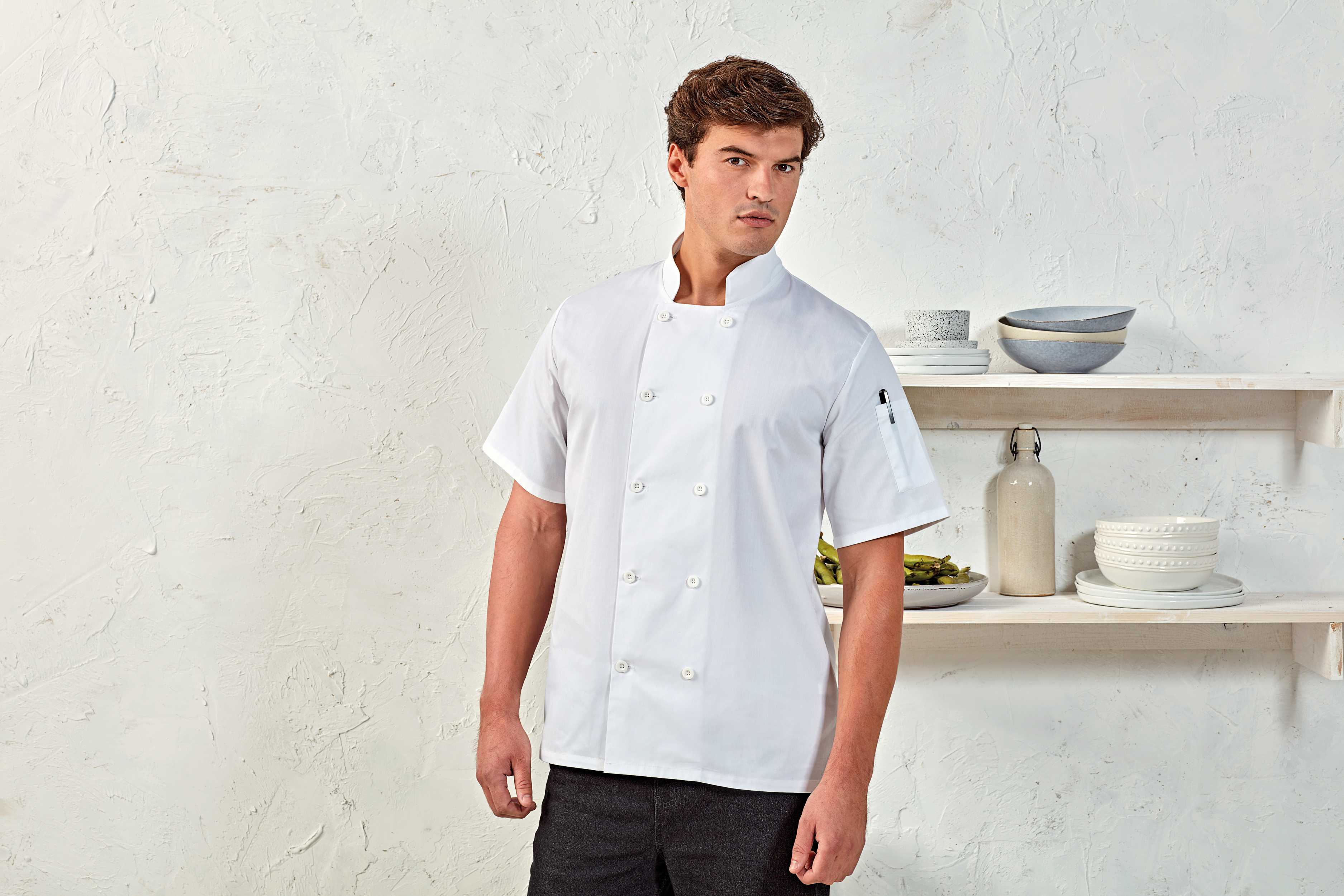  Premier Chaqueta de cocina manga corta