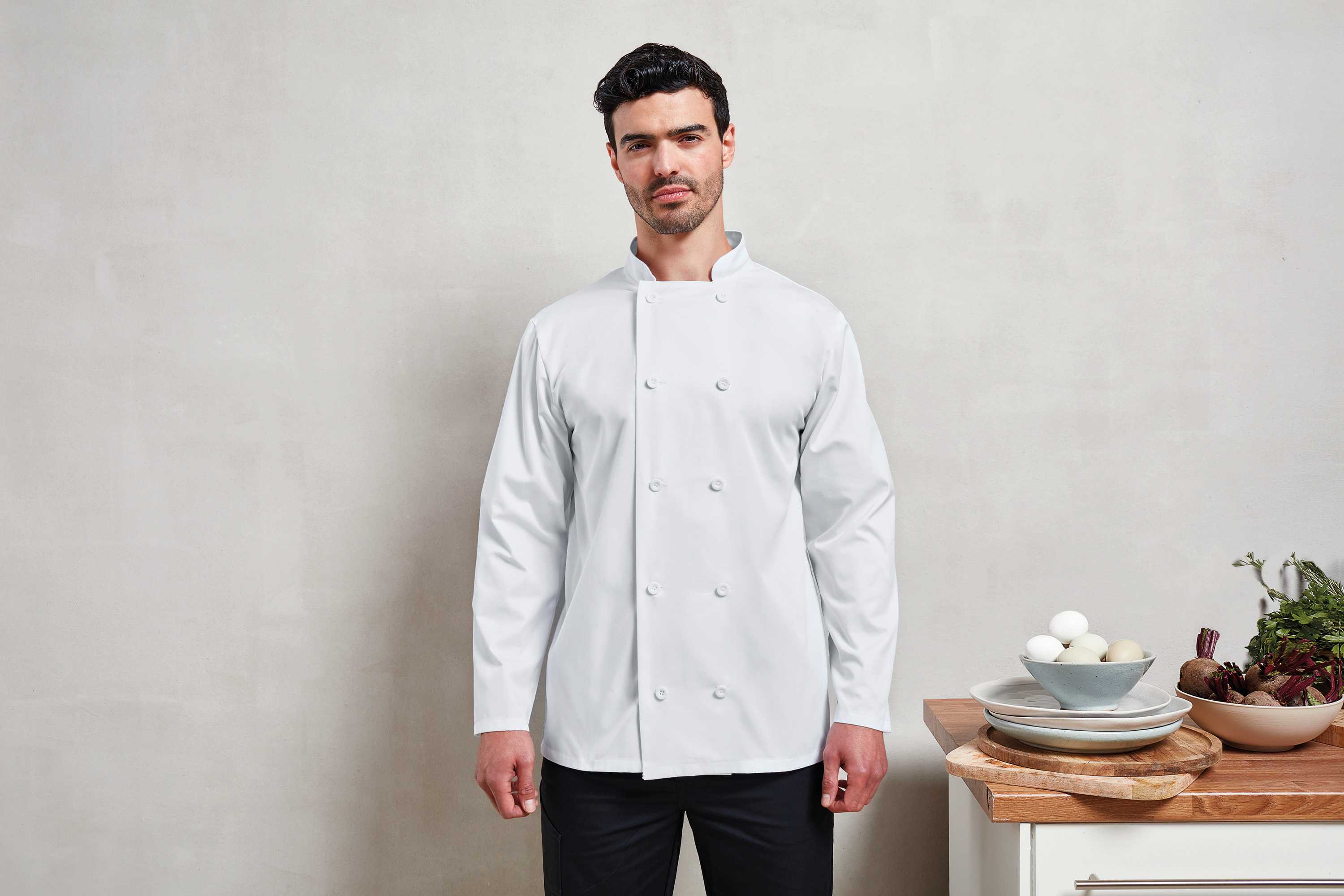  Premier Chaqueta de cocina manga larga