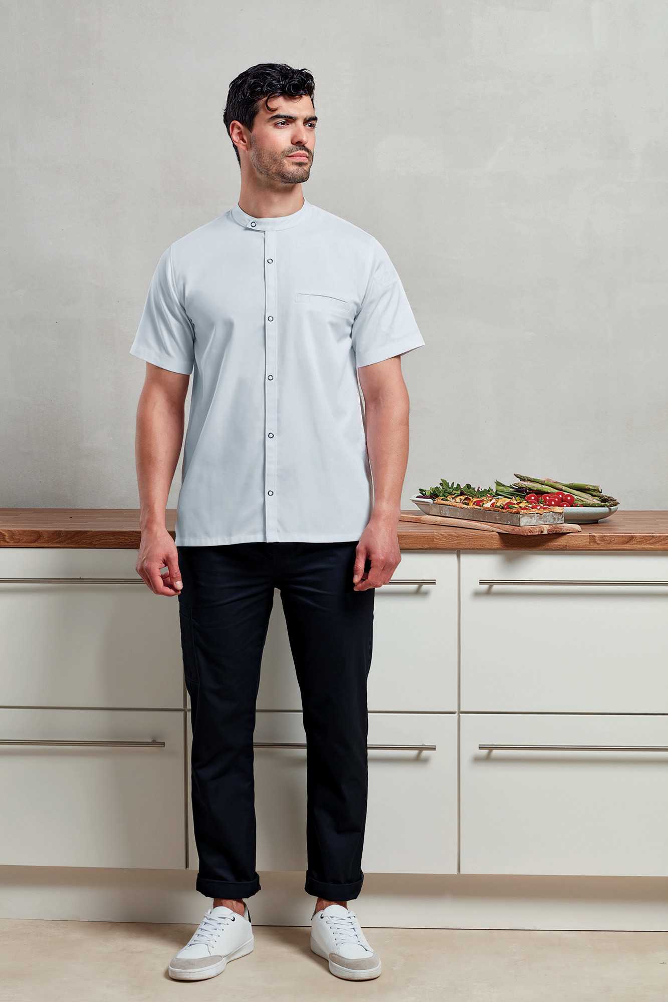  Premier Chaqueta de chef cocinero manga corta
