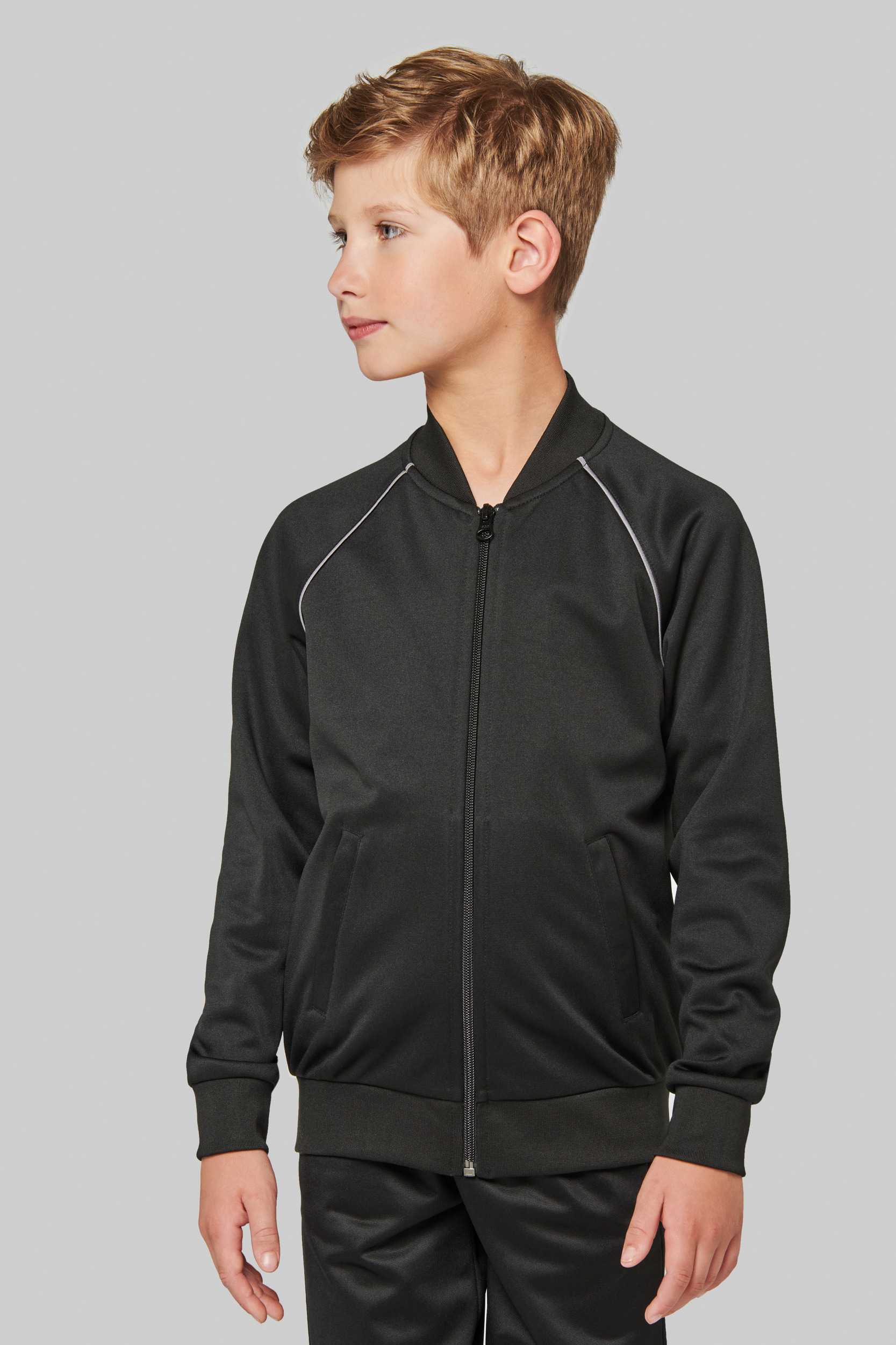 Chaqueta de CHÁNDAL con cremallera y ribete niños