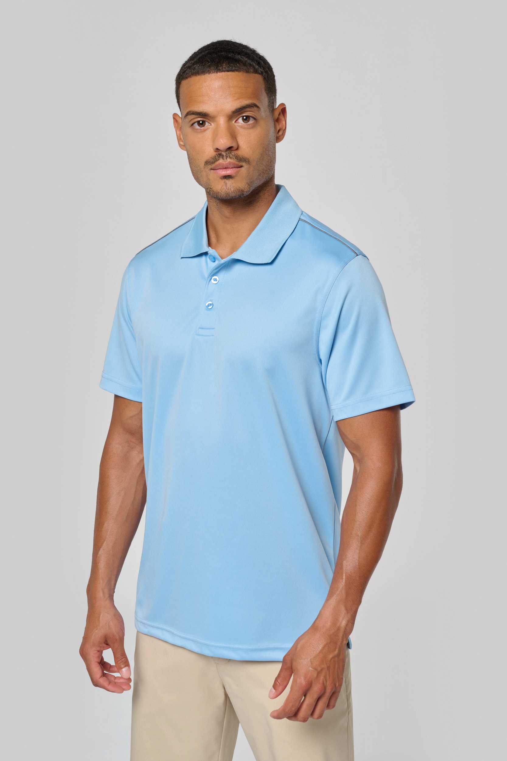 Polo interlock de manga corta hombre