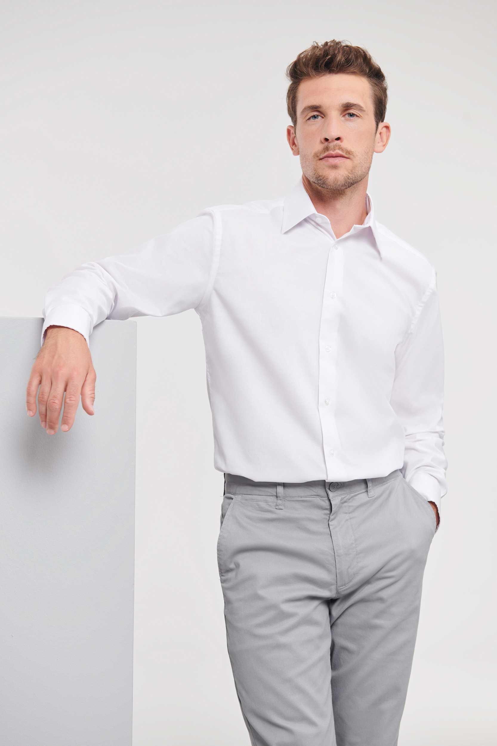  Russell Europe Camisa oxford manga larga