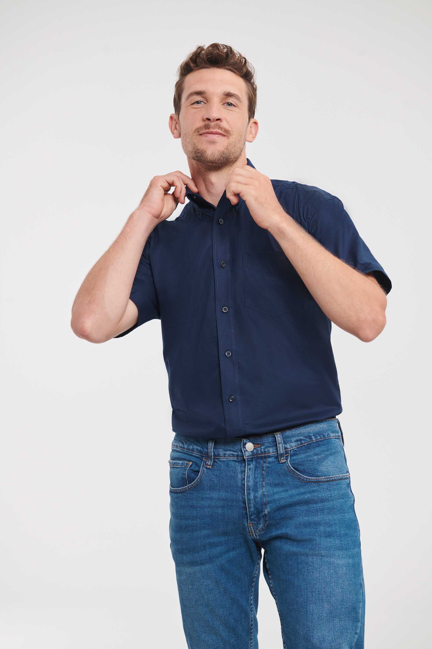  Russell Europe Camisa Oxford manga corta hombre