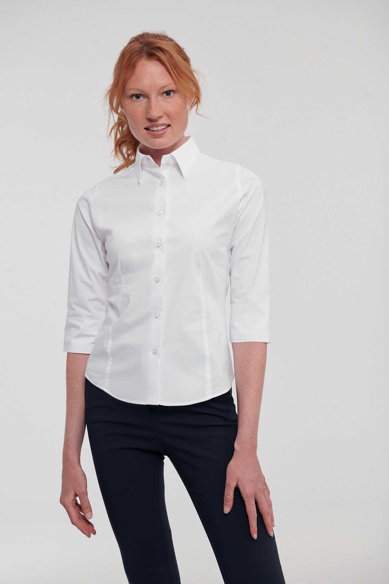  Russell Europe Camisa entallada mangas 3/4 mujer