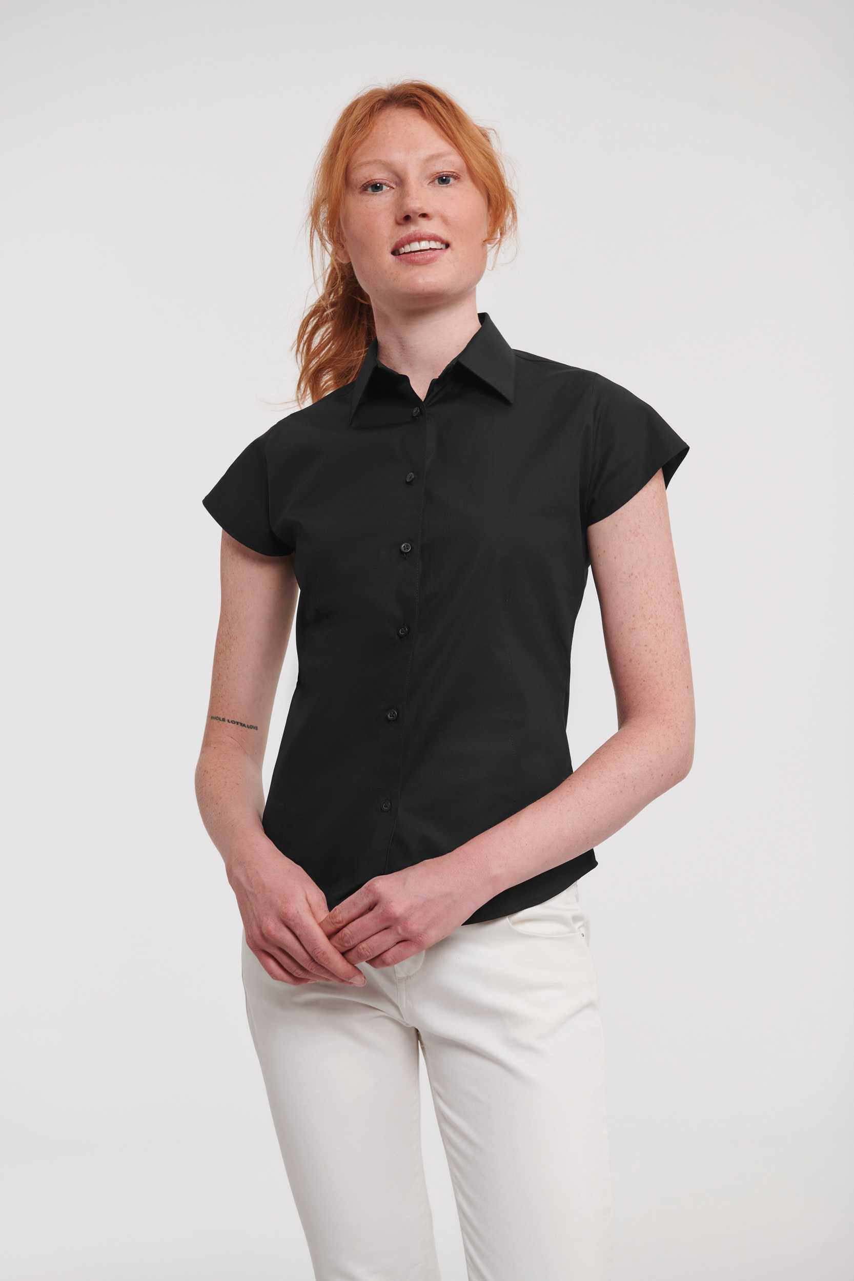  Russell Europe Camisa entallada manga corta mujer