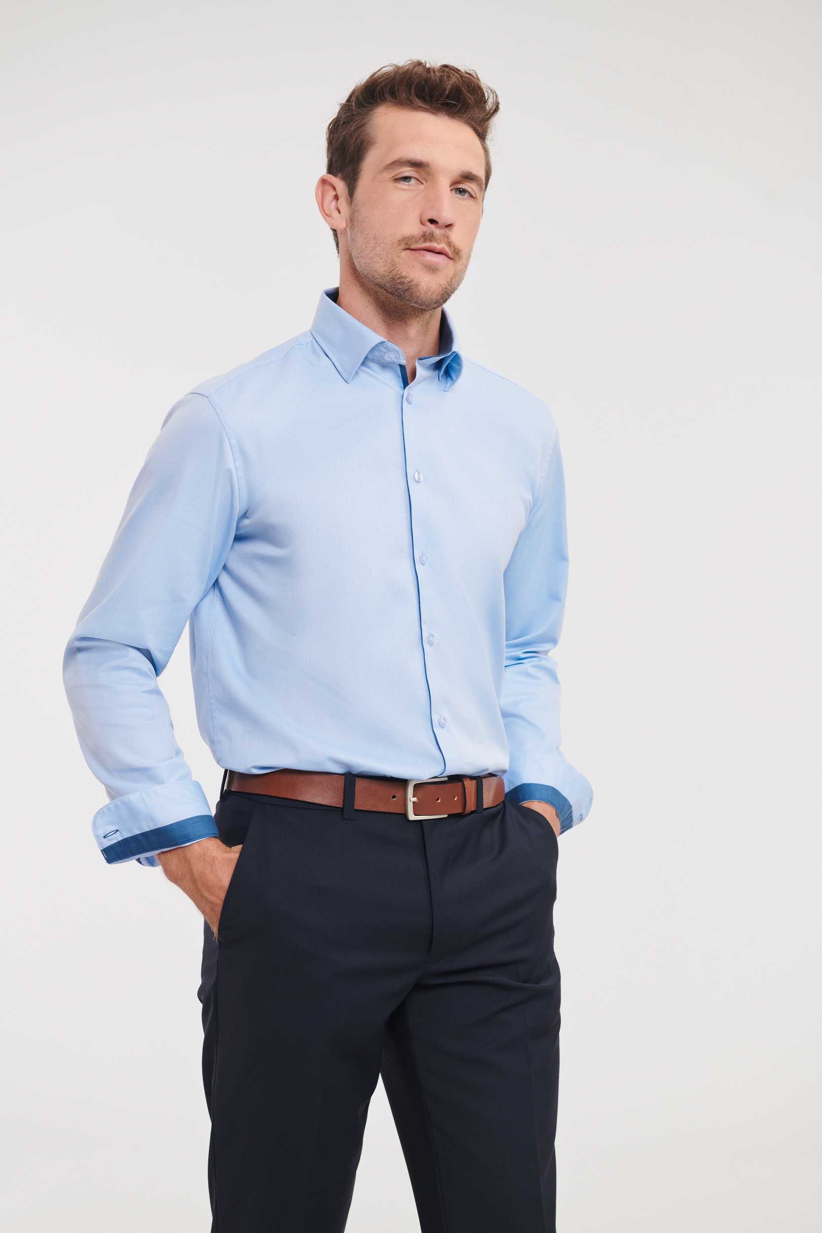  Russell Europe Camisa Espiga manga larga