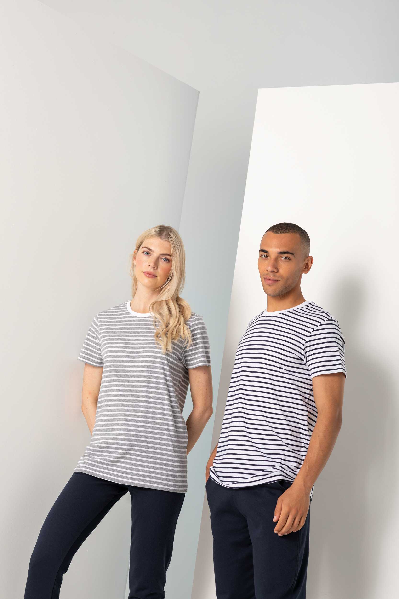  Skinni Fit Camiseta A Rayas unisex