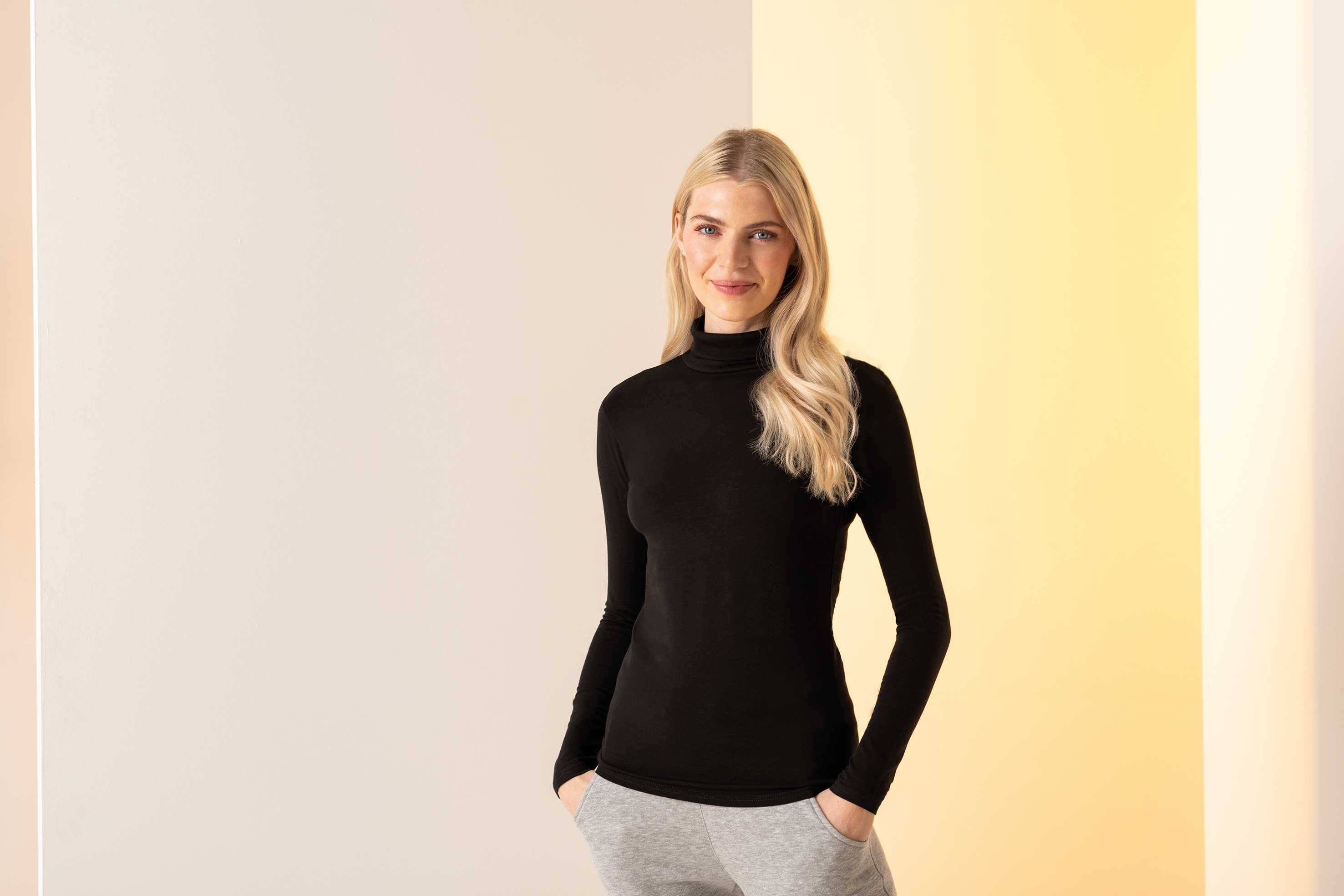  Skinni Fit Camiseta Feel Good cuello vuelto mujer