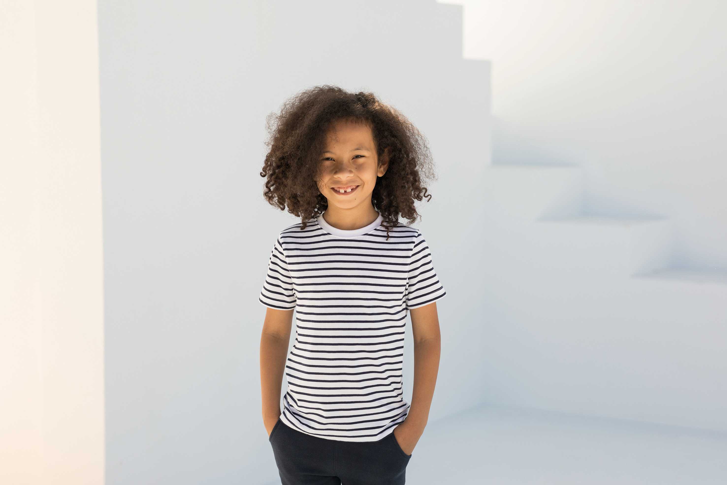  Skinni Fit Camiseta A Rayas niños