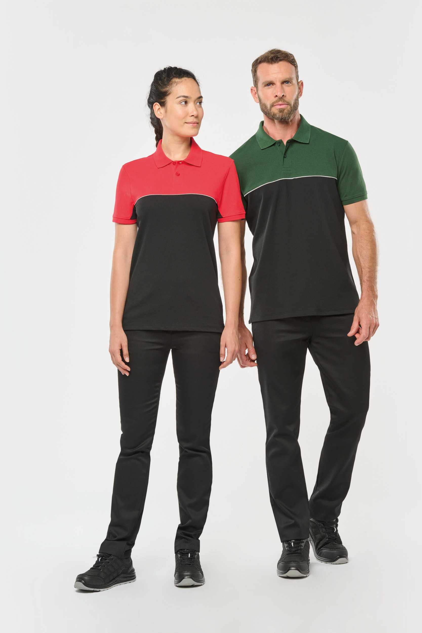  WK. Designed To Work Polo bicolor ecorresponsable manga corta - Unisex