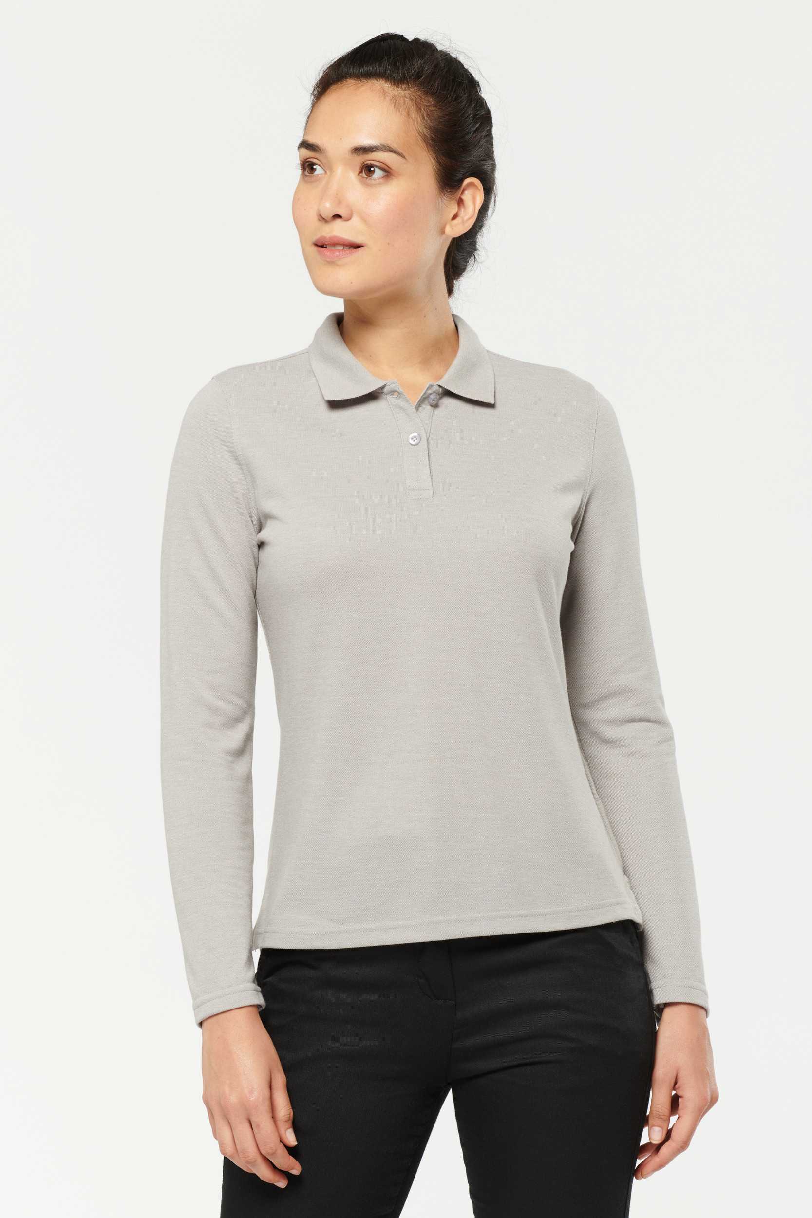  WK. Designed To Work Polo Antibacteriano manga larga mujer