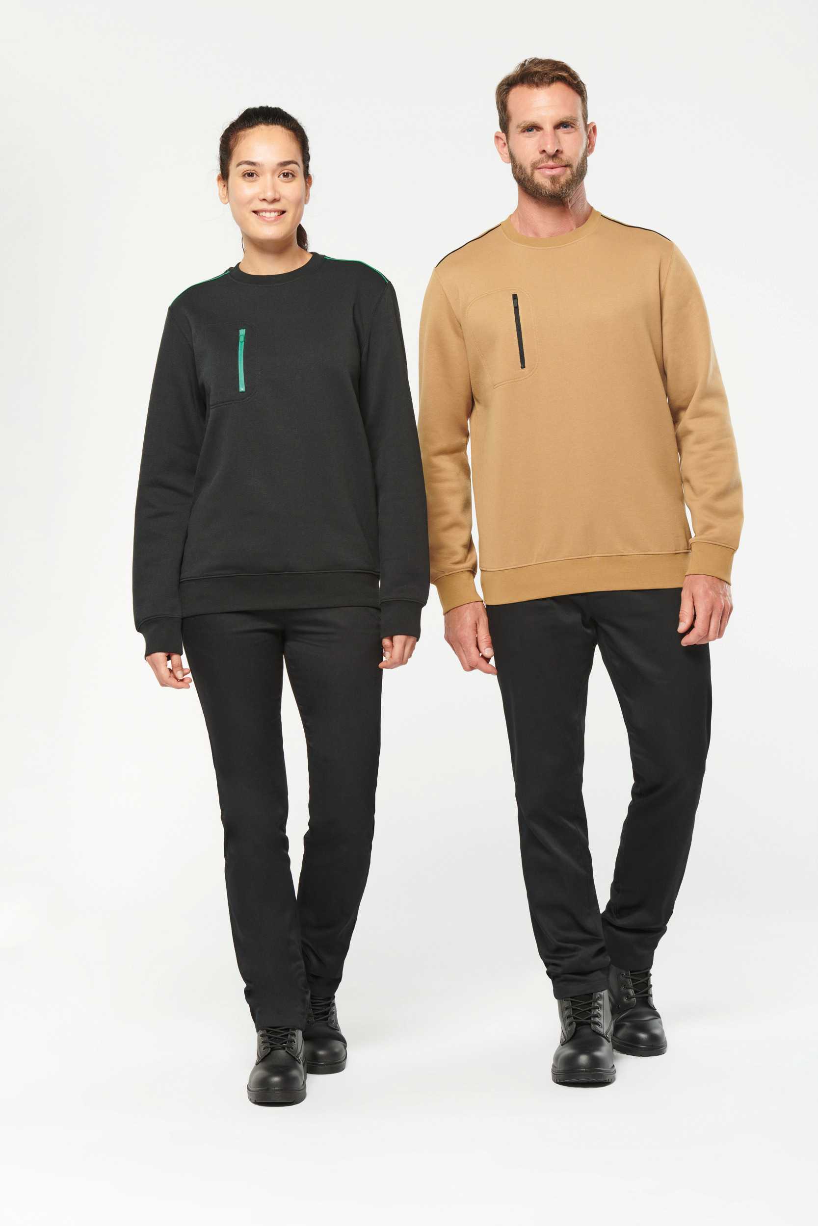  WK. Designed To Work Sudadera Day To Day con bolsillo a zip contraste - Unisex
