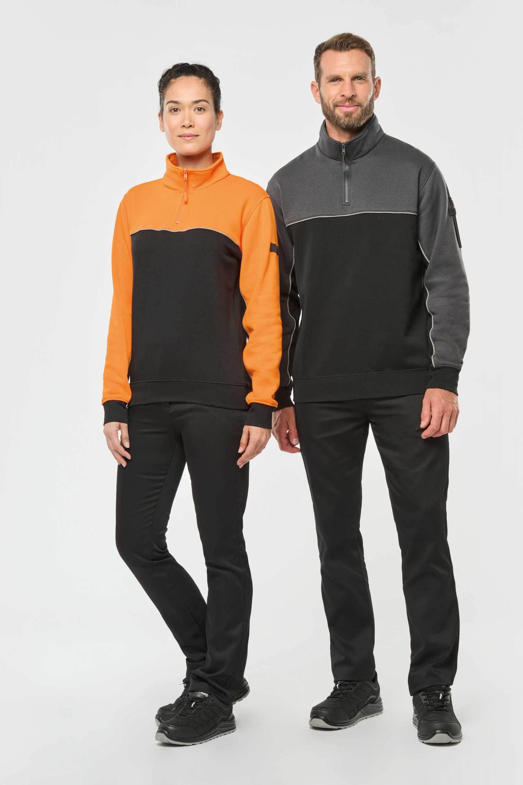  WK. Designed To Work Sudadera 1/4 cremallera ecorresponsable– Unisex