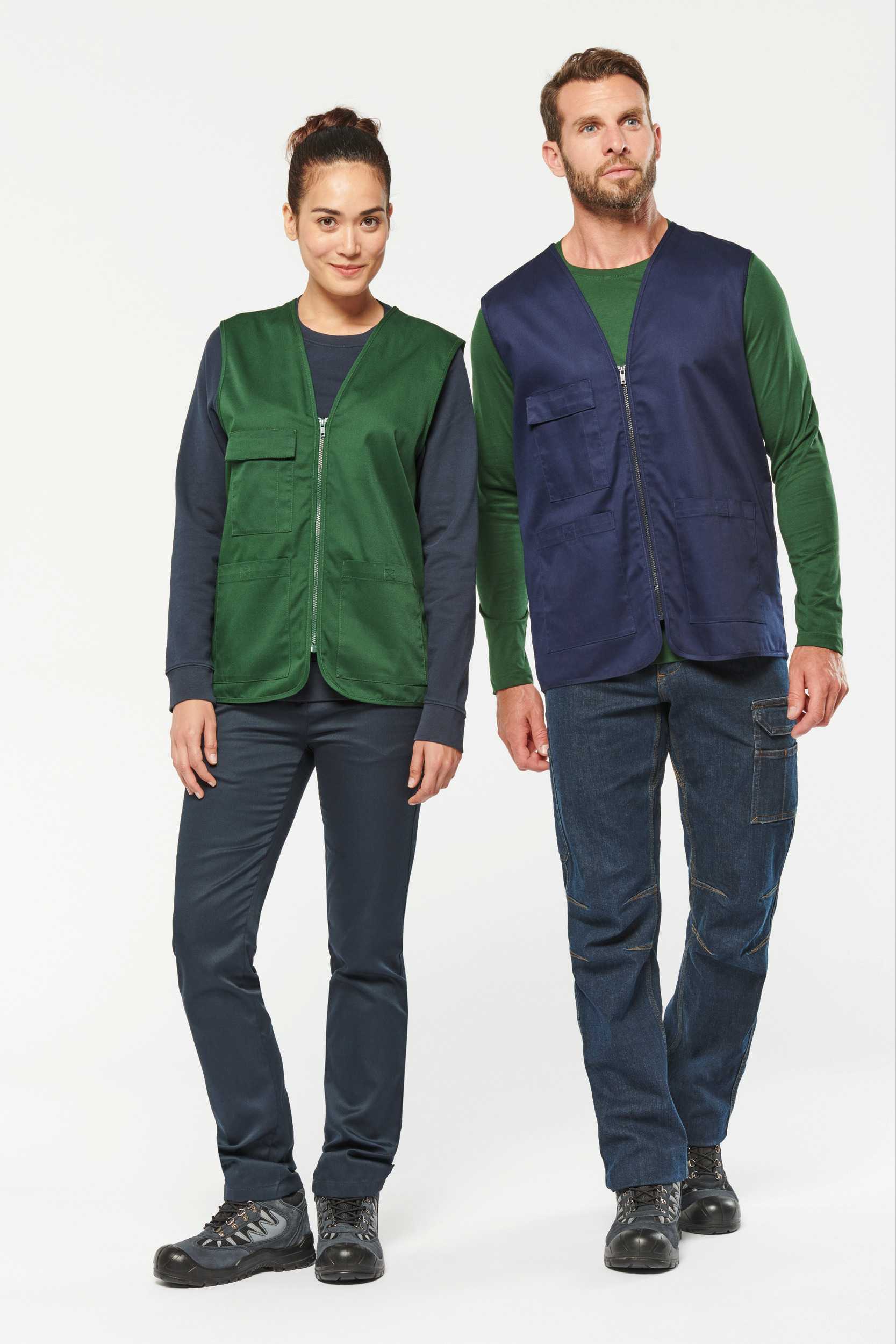  WK. Designed To Work Chaleco polialgodón multibolsillos - Unisex