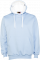 SUDADERA CAPUCHA BASIC CELESTE/BLANCO BT