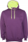 SUDADERA CAPUCHA BASIC MALVA/A.FLUOR CM