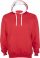 SUDADERA CAPUCHA BASIC ROJO/BLANCO 54