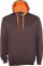 SUDADERA CAPUCHA MADRID CHOCOLATE/NARANJA 58