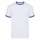 Camiseta manga corta, contraste en cuello y mangas Ringer-t Blanco/azul royal