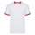 Camiseta manga corta, contraste en cuello y mangas Ringer-t Blanco/rojo