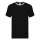 Camiseta manga corta, contraste en cuello y mangas Ringer-t Negro/blanco
