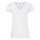 Camiseta manga corta de cuello pico Value de mujer cuello v Blanco