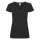 Camiseta manga corta de cuello pico Value de mujer cuello v Negro